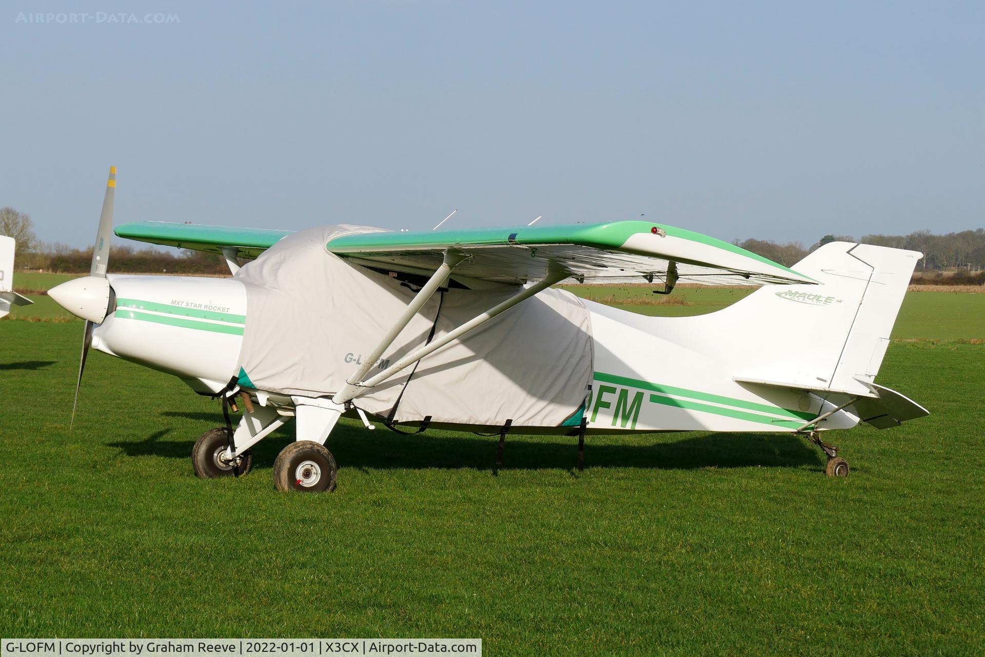 G-LOFM, 1995 Maule MX-7-180A Sportplane C/N 20027C, Parked at Northrepps.