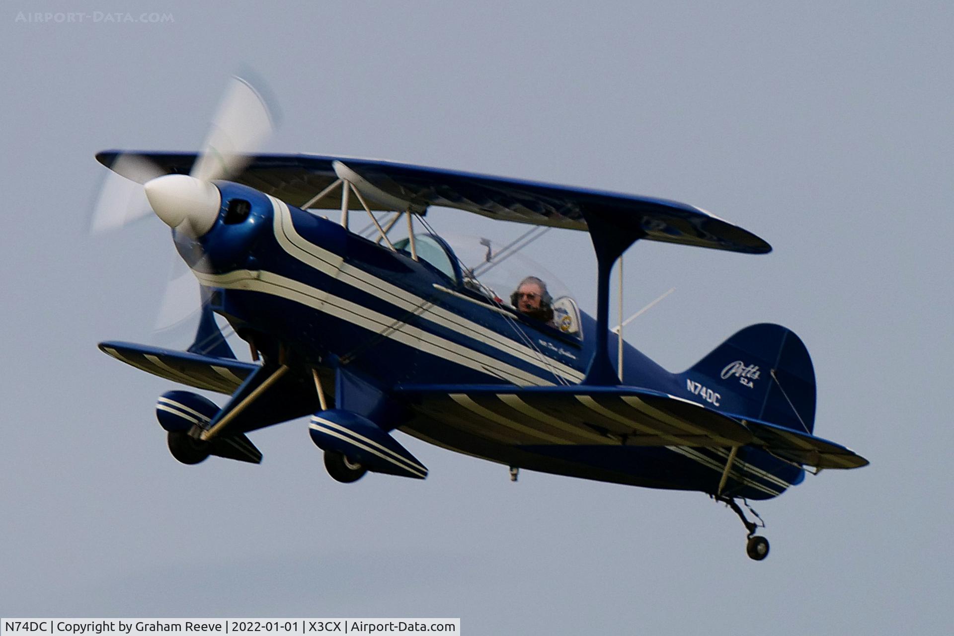 N74DC, 1980 Aerotek Pitts S-2A Special C/N 2228, Departing from Northrepps.