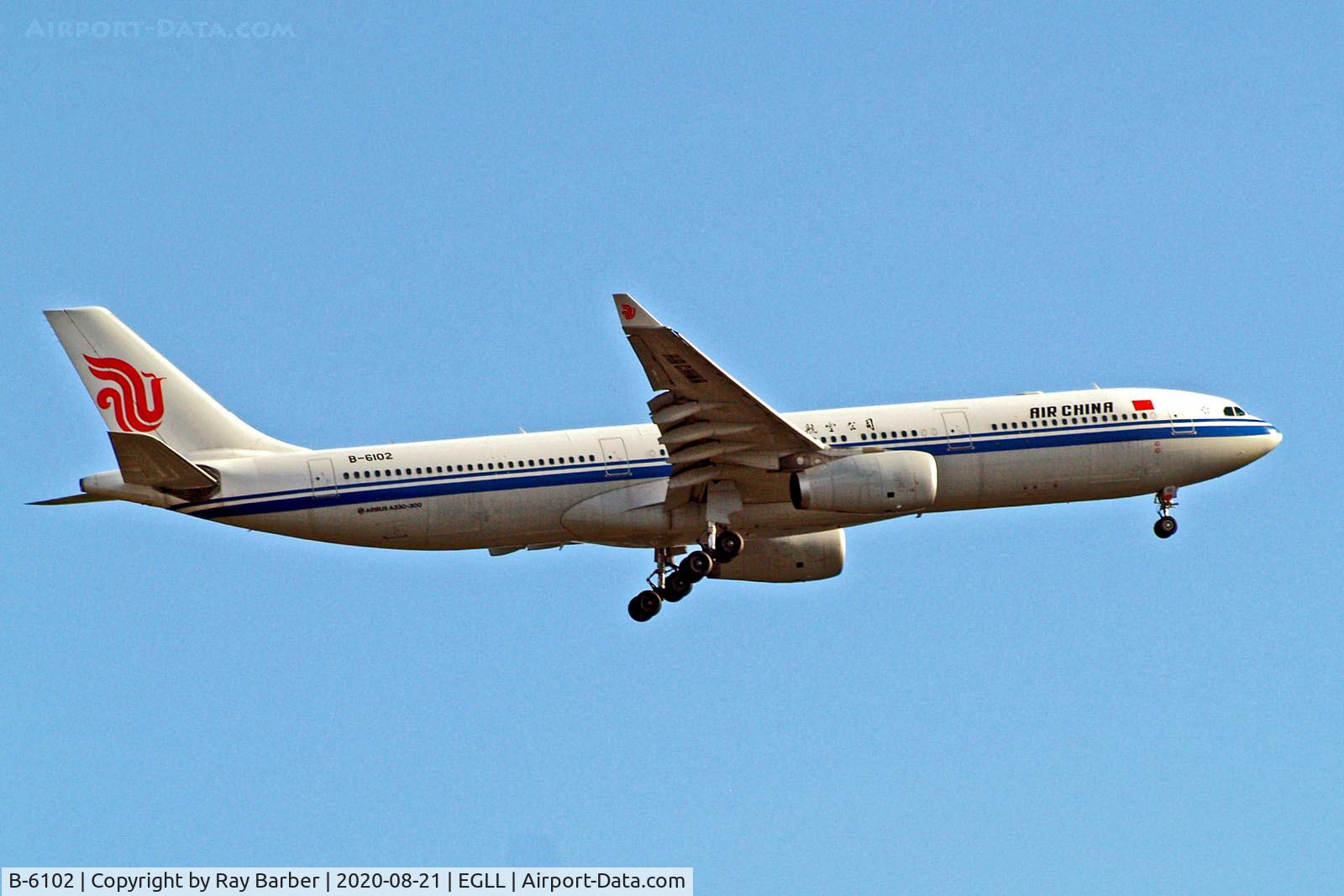 B-6102, 2015 Airbus A330-343 C/N 1695, B-6102   Airbus A330-343 [1695] (Air China) Home~G 21/08/2020