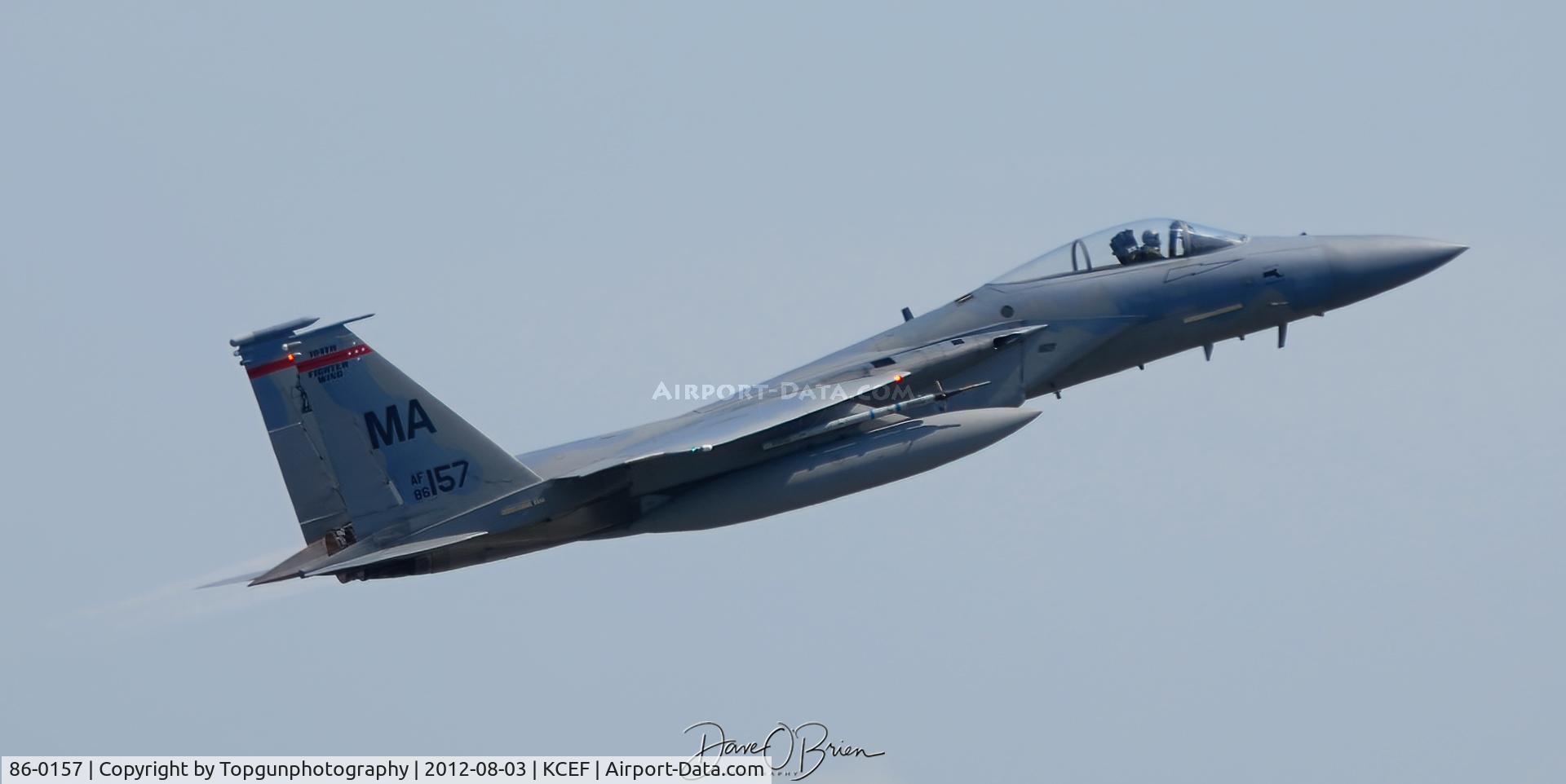 86-0157, 1986 McDonnell Douglas F-15C Eagle C/N 1005/C385, 104th FW shooting a missed approach