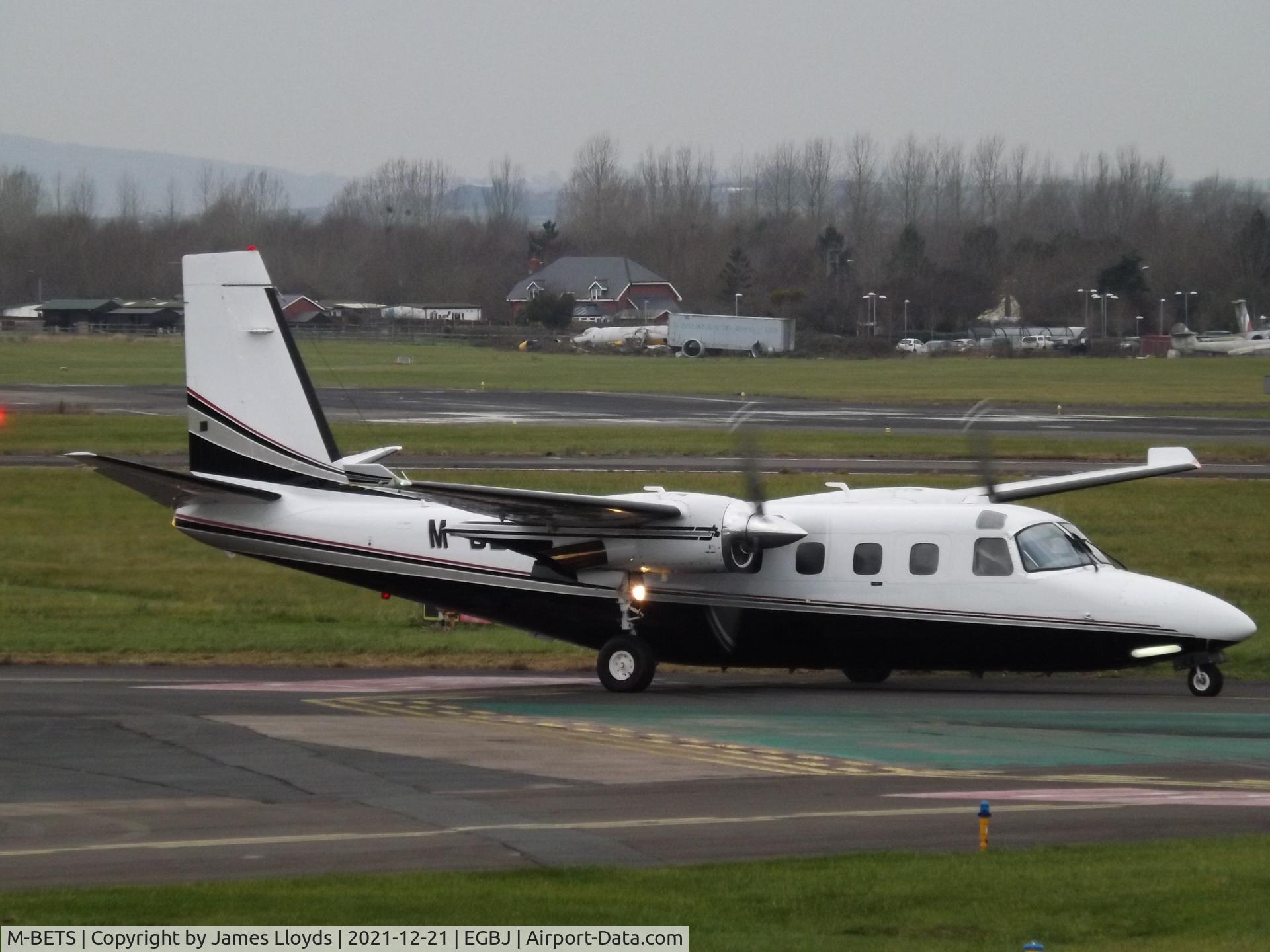 M-BETS, 1982 Gulfstream American 695A Jetprop 1000 C/N 96034, At Gloucestershire Airport.