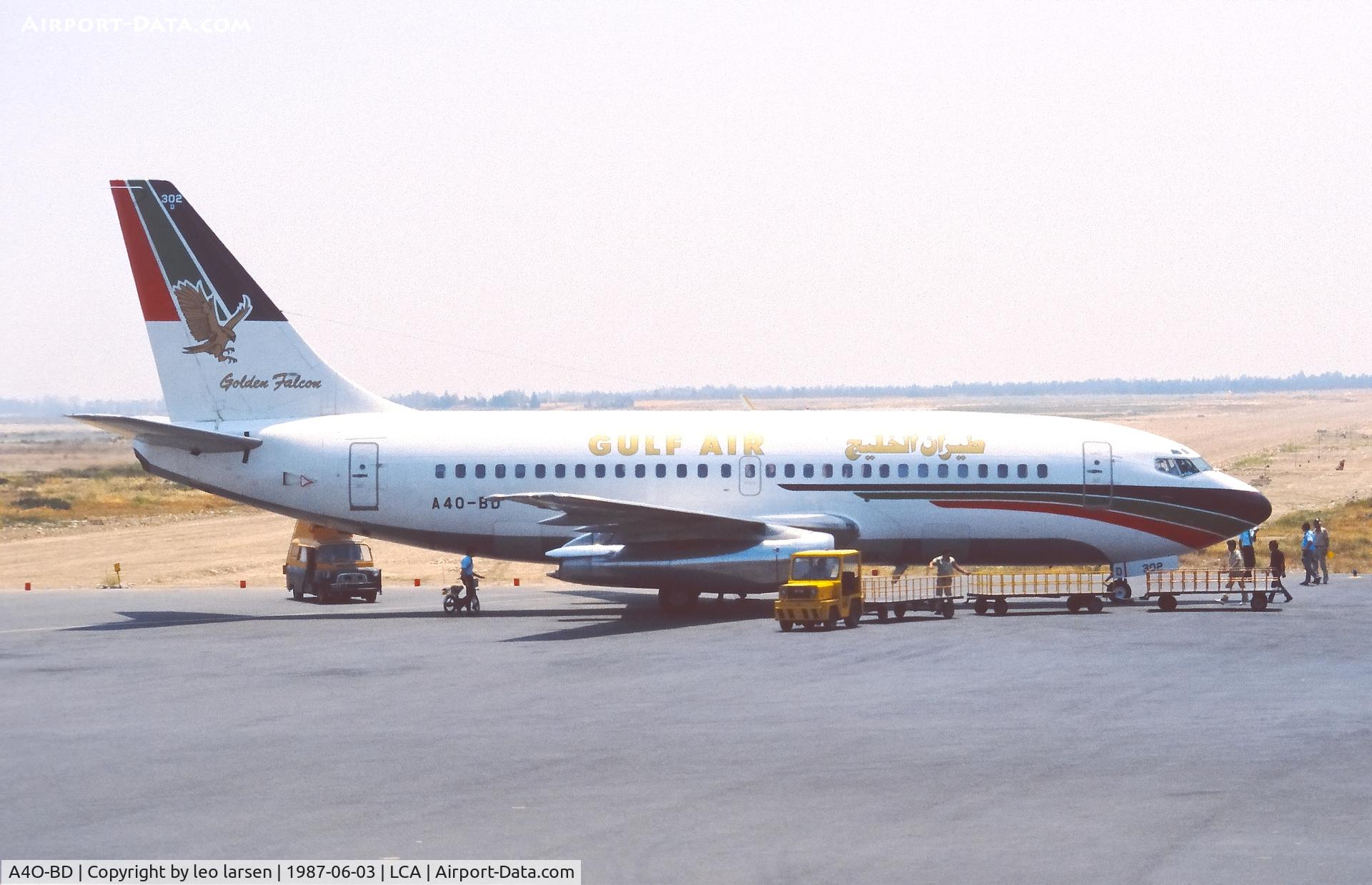 A4O-BD, 1977 Boeing 737-2P6 C/N 21356, Larnaca 3.6.1987