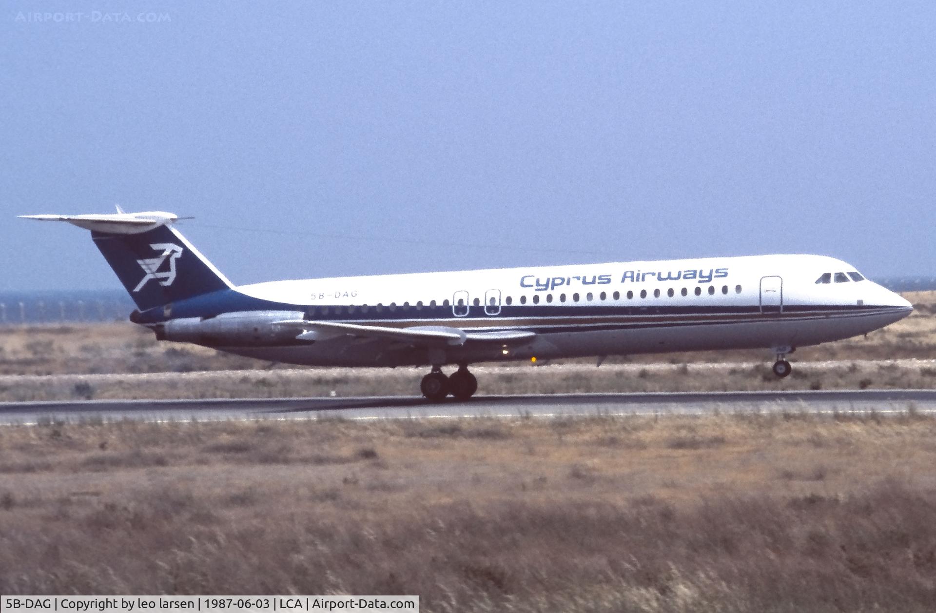 5B-DAG, 1977 BAC 111-537GF One-Eleven C/N BAC.257, Larnaca 3.6.1987