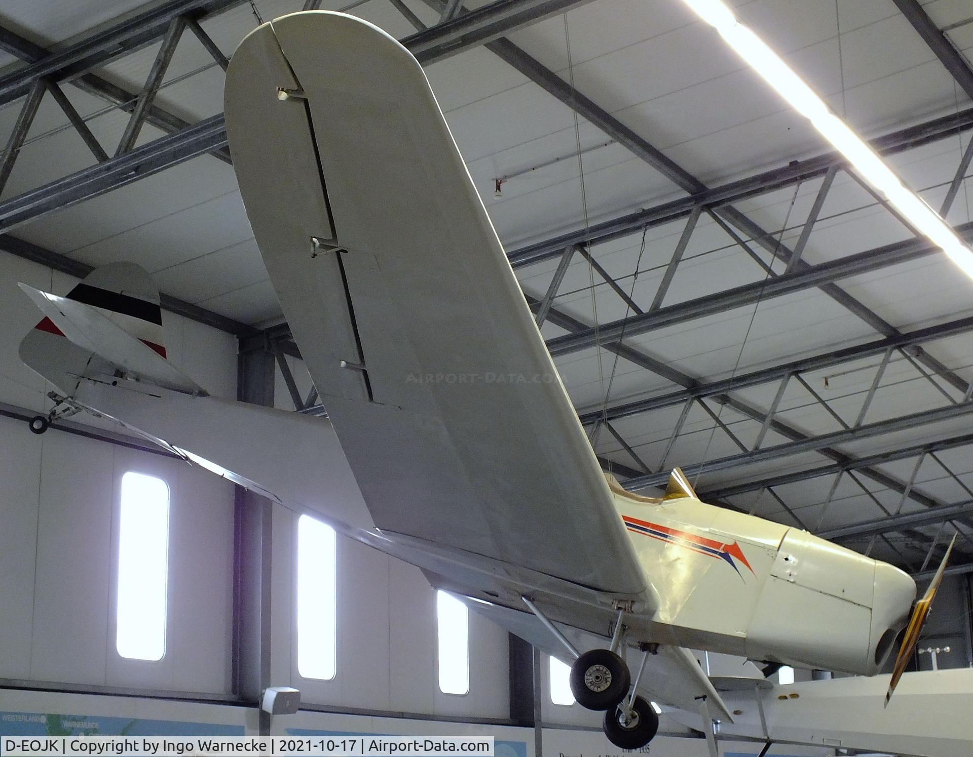 D-EOJK, 1989 Josef Kurz Klemm L25 replica C/N 01, Klemm (Josef Kurz) L 25 replica, displayed in pre-war colours without registration at the Luftfahrtmuseum Laatzen, Laatzen (Hannover)