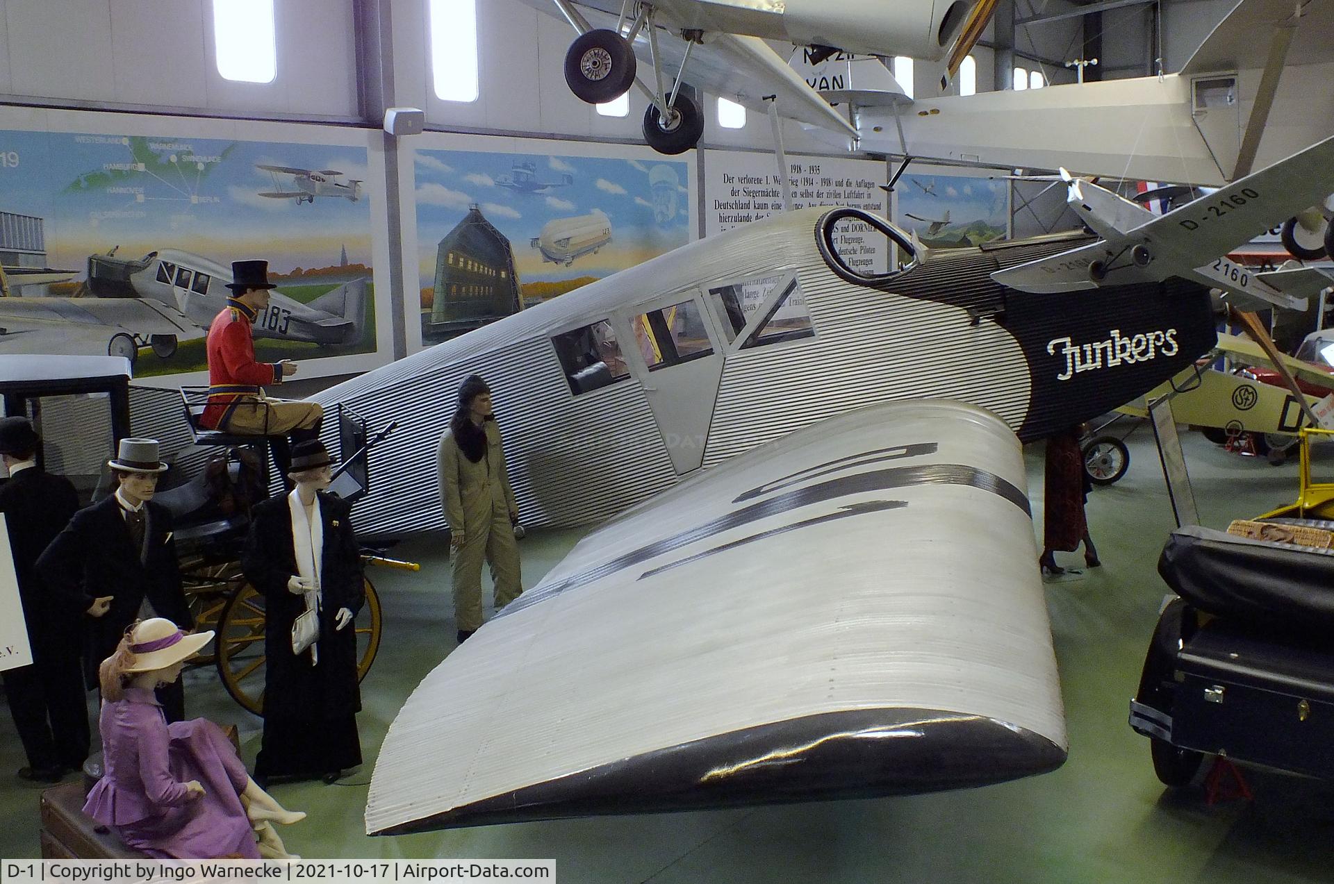 D-1, Junkers F 13 replica C/N unknown_D1, Junkers F 13 replica at the Luftfahrtmuseum Laatzen, Laatzen (Hannover)