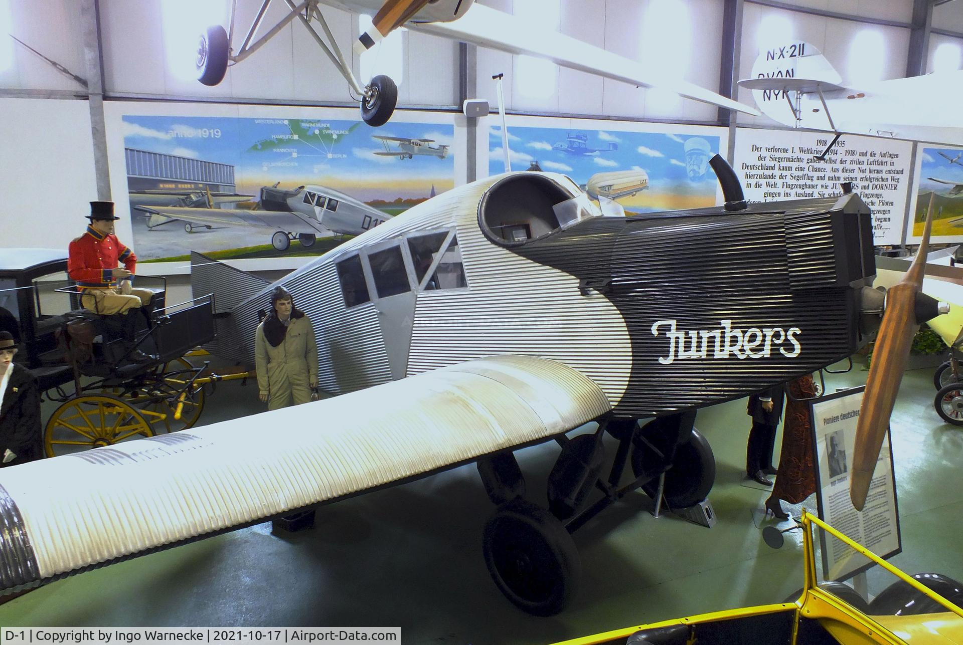 D-1, Junkers F 13 replica C/N unknown_D1, Junkers F 13 replica at the Luftfahrtmuseum Laatzen, Laatzen (Hannover)