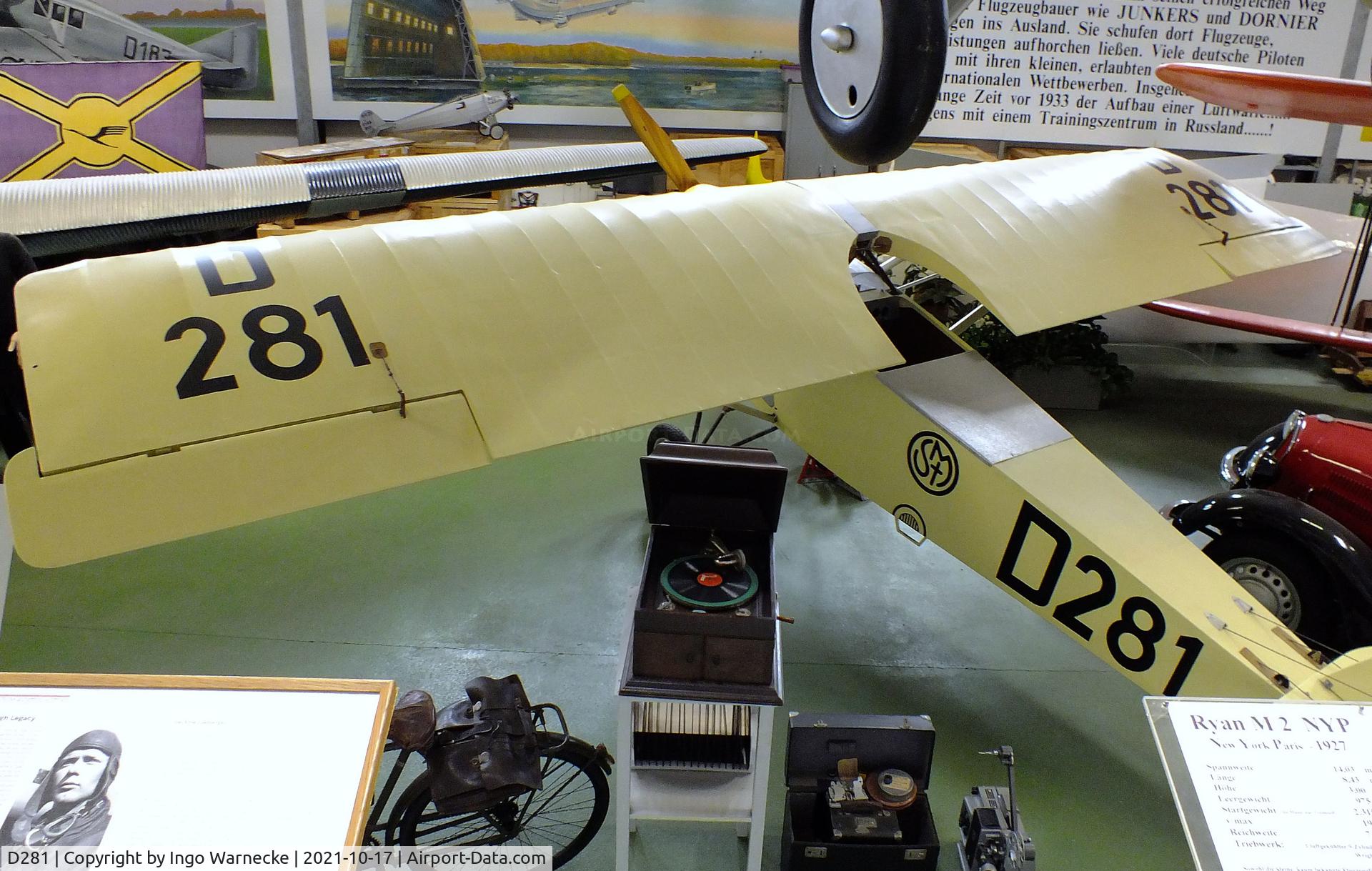 D281, Rieseler RIII 22 C/N Not found, Rieseler / Stahlwerk Mark R III/22 Mark-Eindecker replica at the Luftfahrtmuseum Laatzen, Laatzen (Hannover)