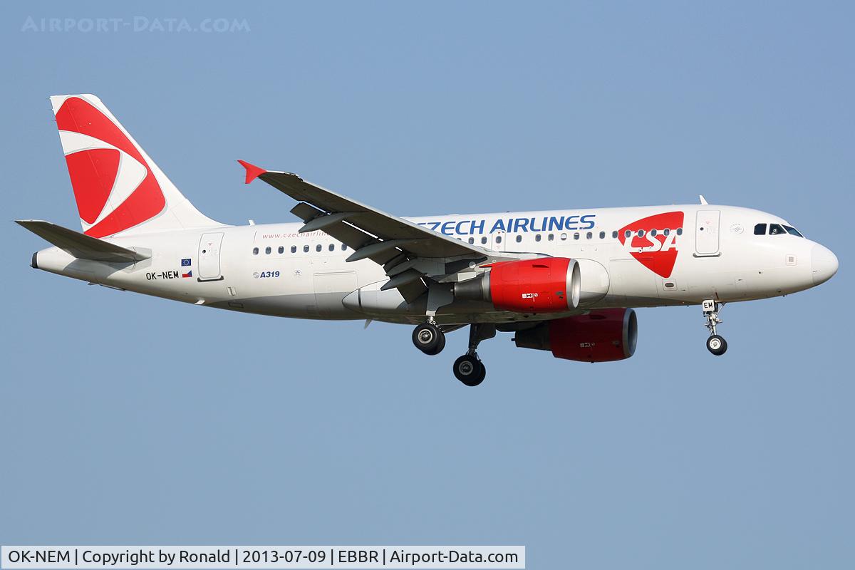 OK-NEM, 2008 Airbus A319-112 C/N 3406, at bru