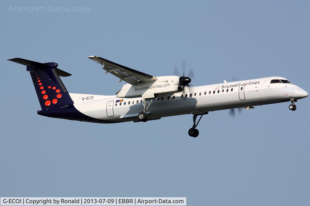 G-ECOI, 2008 De Havilland Canada DHC-8-402Q Dash 8 C/N 4224, at bru