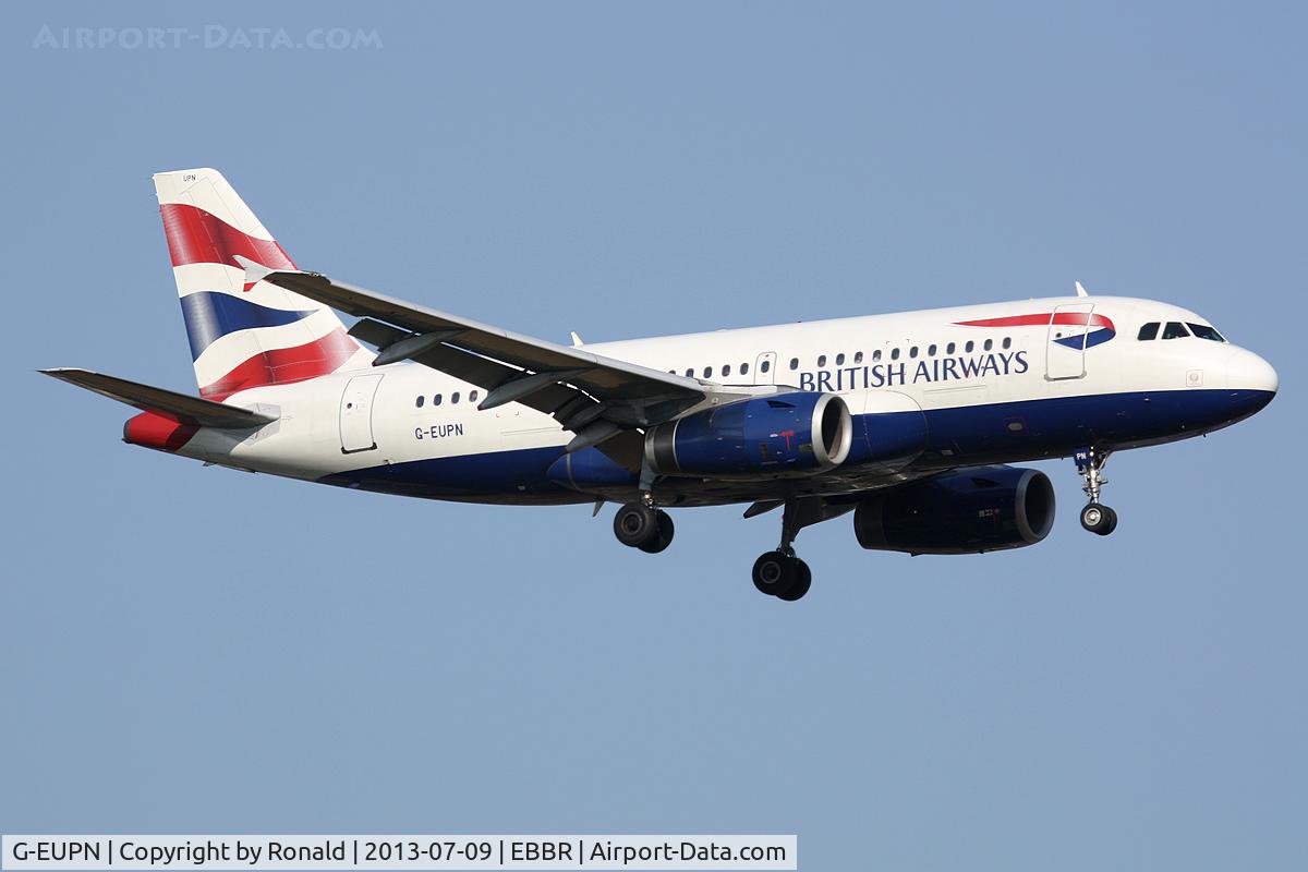 G-EUPN, 2000 Airbus A319-131 C/N 1261, at bru