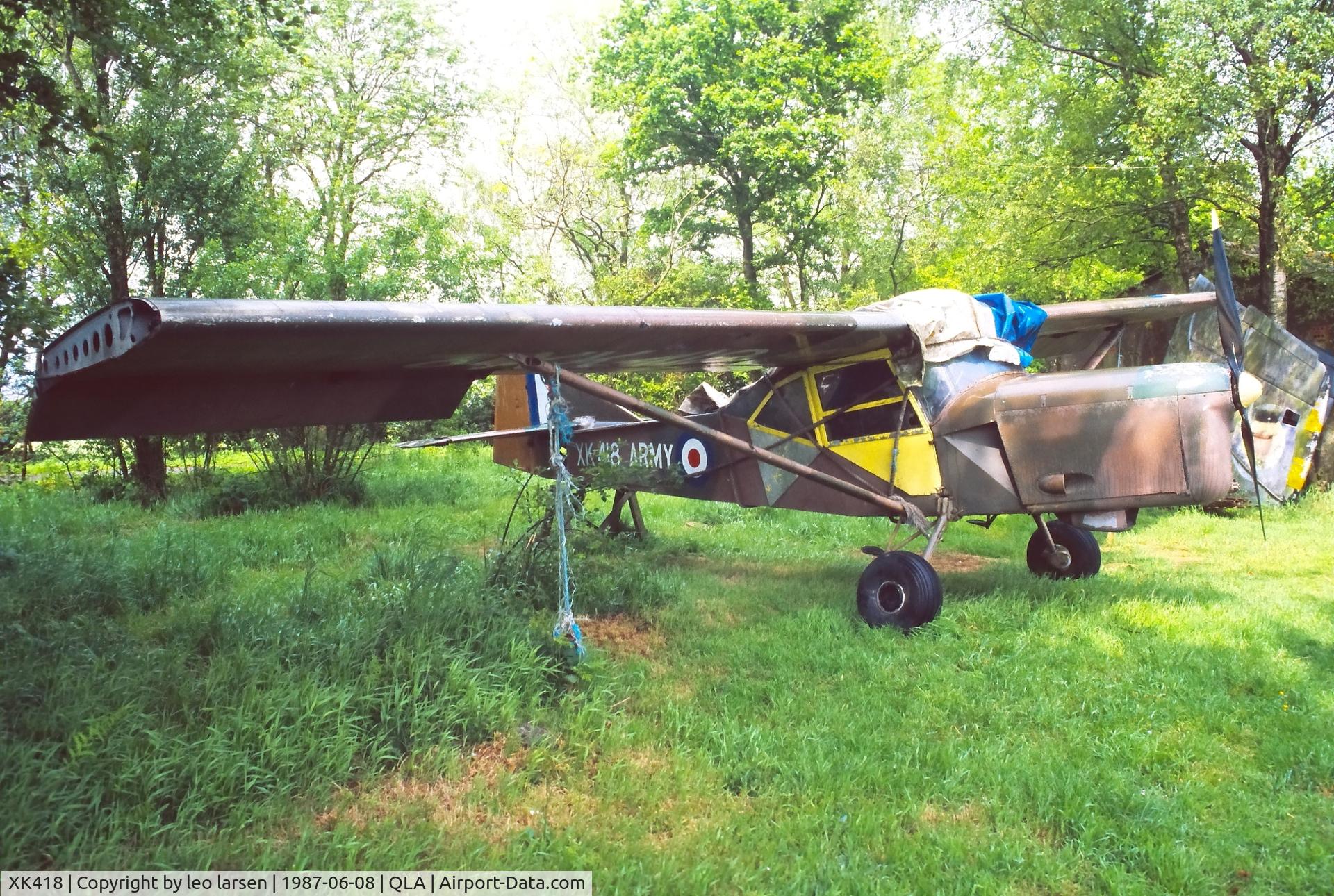 XK418, Auster AOP.9 C/N B5/10/121, Lasham Air Museum 8.6.1987