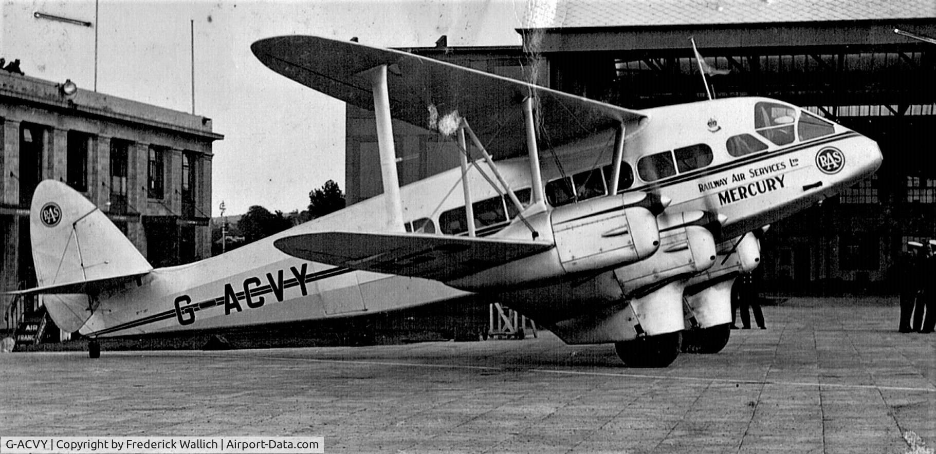 G-ACVY, 1934 De Havilland DH-86 Express C/N 2302, Photo taken by my grandfather, Frederick Wallich. He was a navigator/radio operator for CAA, Imperial Airways, but we are not sure if he actually flew in this aircraft.