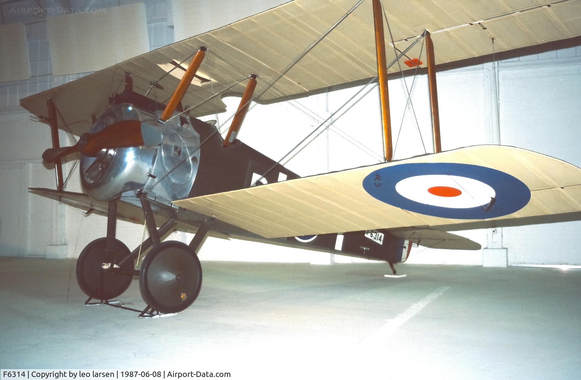 F6314, Sopwith F.1 Camel C/N Not found F6314, RAF Museum Hendon 8.6.1987