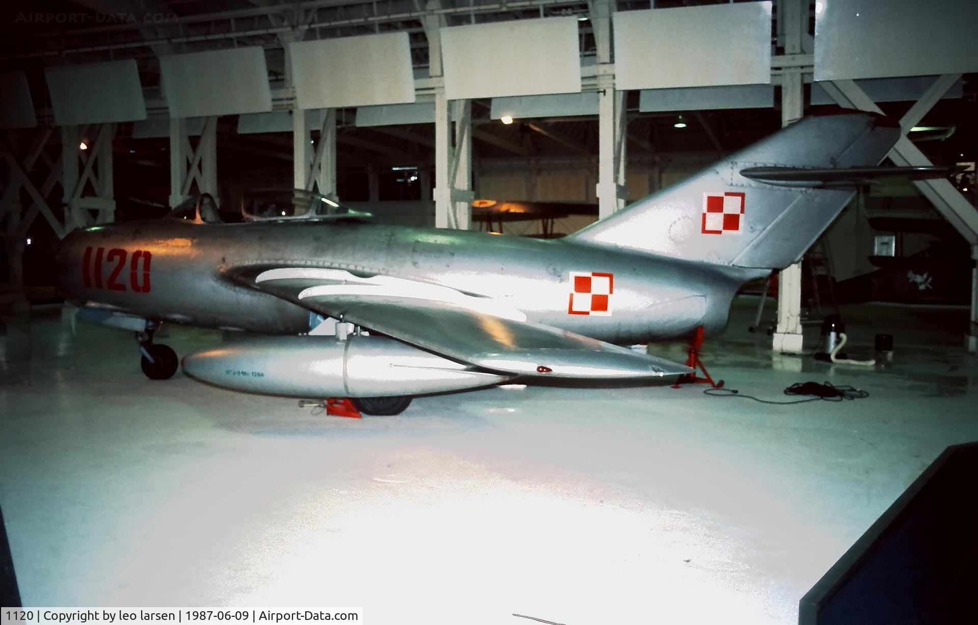 1120, 1955 Mikoyan-Gurevich MiG-15bis (Lim-2) C/N 1B01120, RAF Museum Hendon 9.6.1987