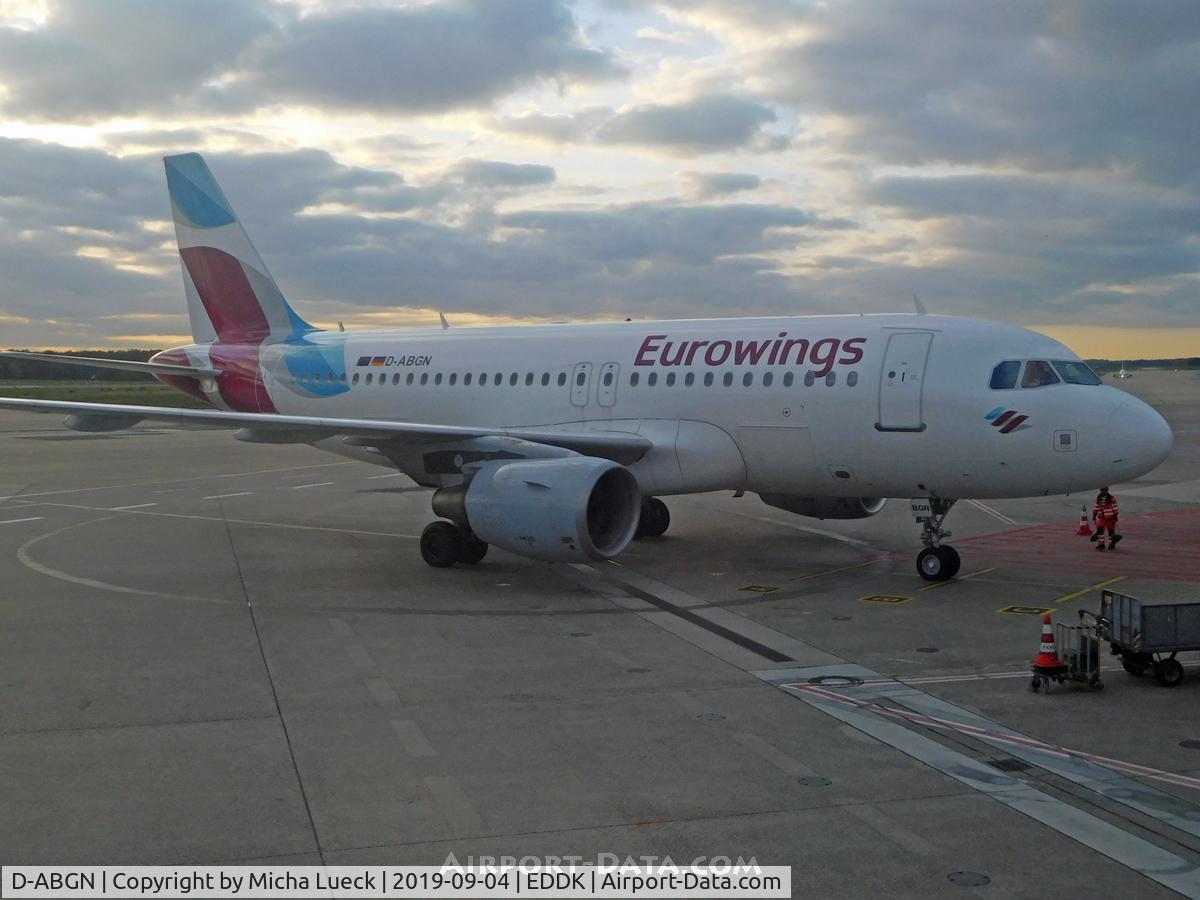 D-ABGN, 2008 Airbus A319-112 C/N 3661, 7:40am in Cologne