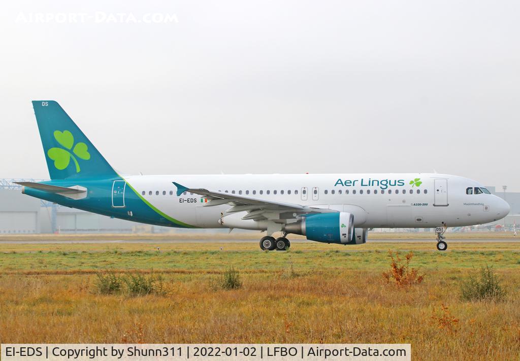 EI-EDS, 2008 Airbus A320-214 C/N 3755, Taxiing holding point rwy 14L in new c/s