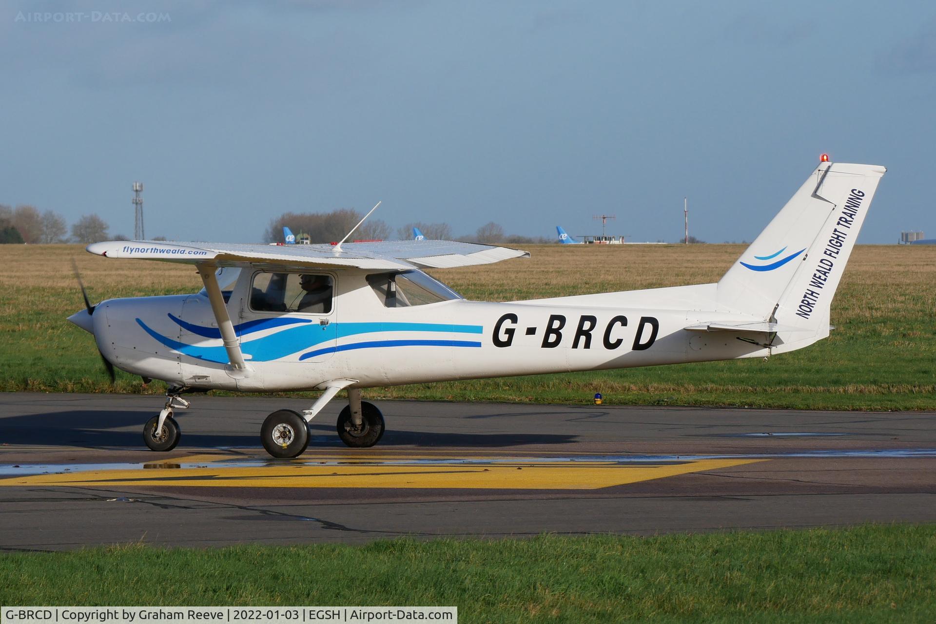 G-BRCD, 1978 Cessna A152 Aerobat C/N A152-0796, Just landed at Norwich.