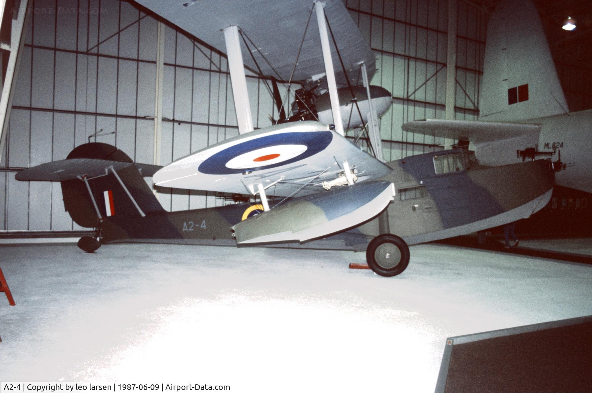 A2-4, Supermarine Seagull V C/N Not found A2-4/VH-ALB, RAF Museum Hendon 8.6.1987