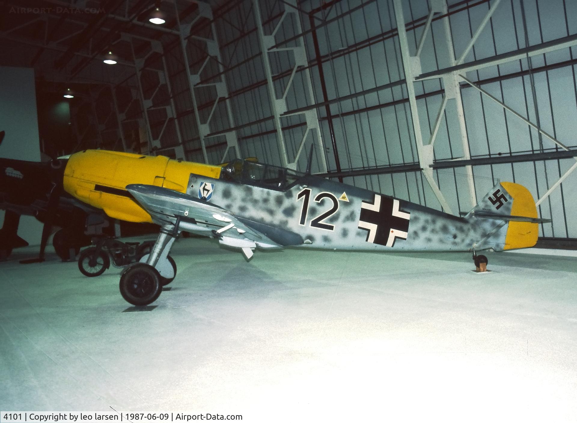 4101, 1940 Messerschmitt Bf-109E-3/B C/N 4101, RAF Museum Hendon 9.6.1987