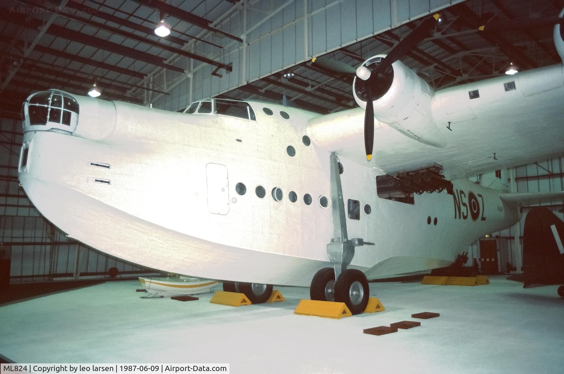 ML824, 1944 Short S25 Sunderland V C/N SH.984, RAF Museum Hendon 9.6.1987