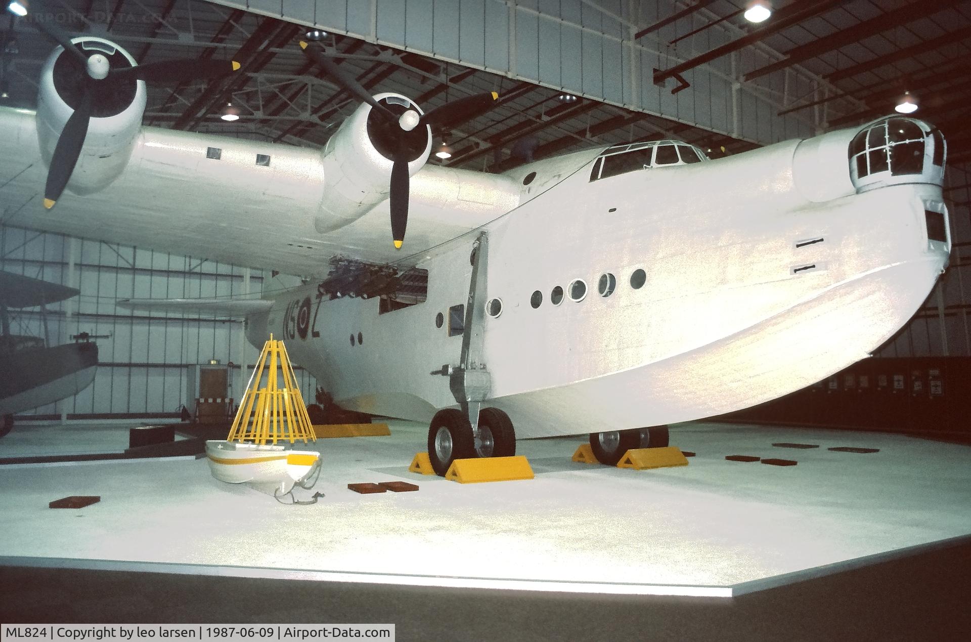 ML824, 1944 Short S25 Sunderland V C/N SH.984, RAF Museum Hendon 9.6.1987