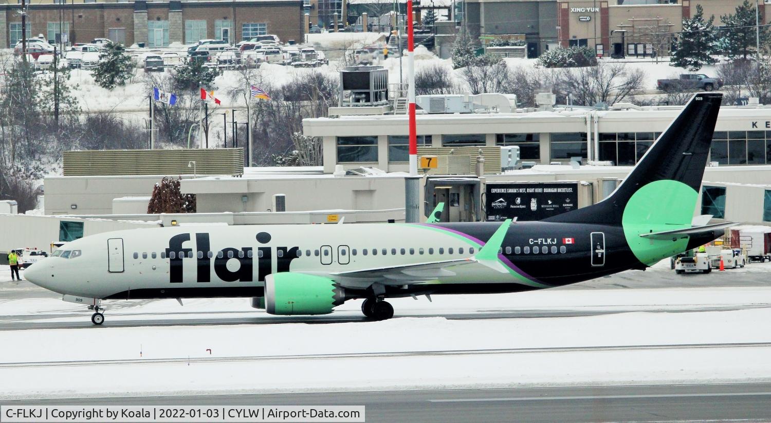 C-FLKJ, 2019 Boeing 737-8 MAX C/N 64945, Inbound from Edmonton.