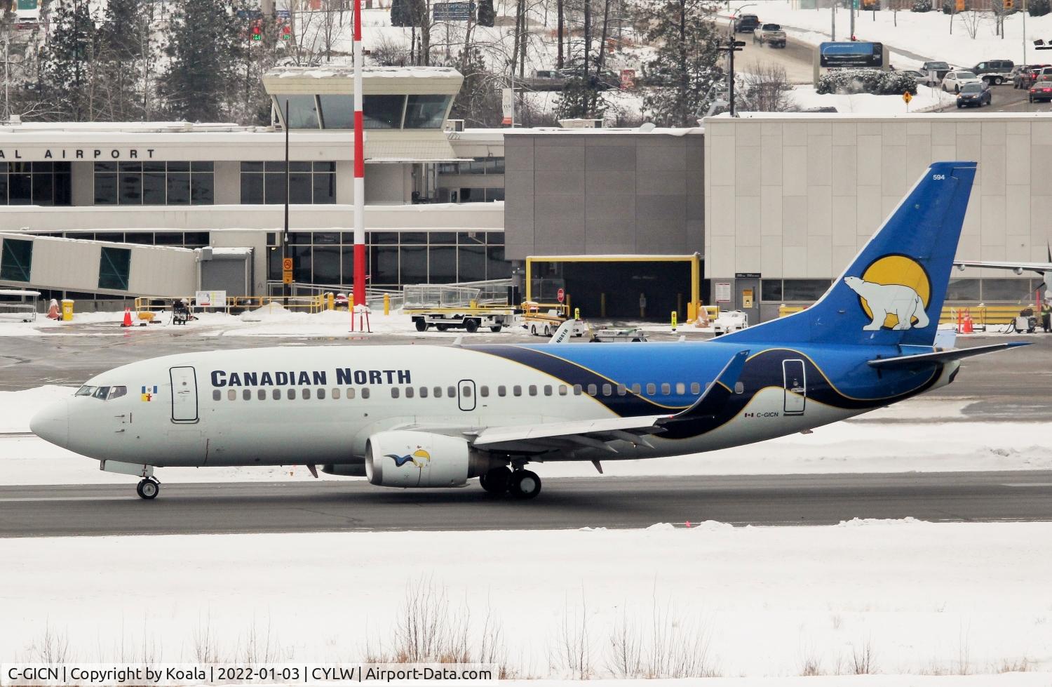 C-GICN, 1998 Boeing 737-36Q C/N 29405, Inbound charter flight from Calgary.