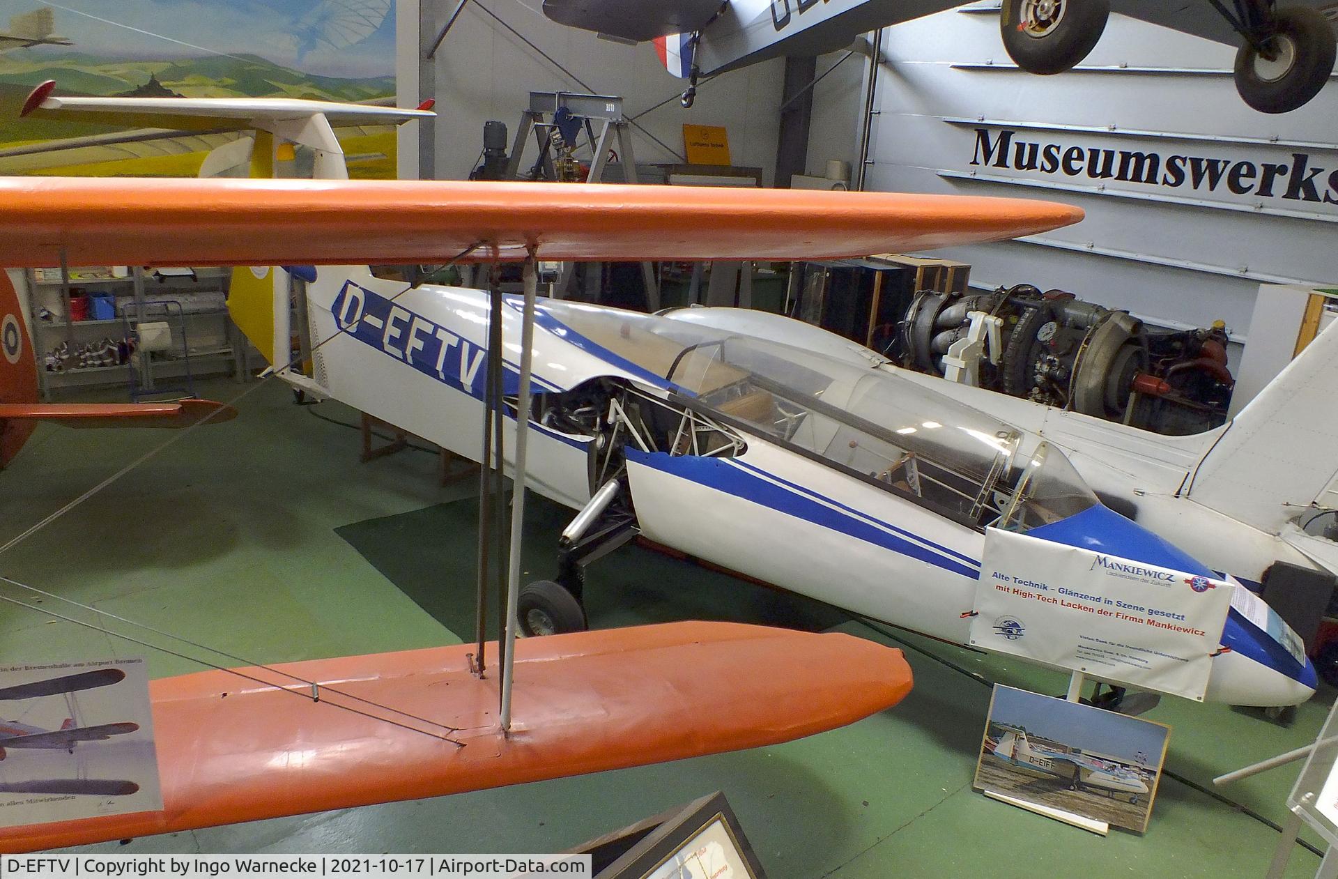 D-EFTV, 1965 Rhein Flugzeugbau / Aeroclub Essen RW3-P75 Multoplan C/N 023/AB-601, Rhein-Flugzeugbau (Fischer) / Aeroclub Essen RW3-P75 Multoplan (wings dismounted) awaiting restoration at the Luftfahrtmuseum Laatzen, Laatzen (Hannover)