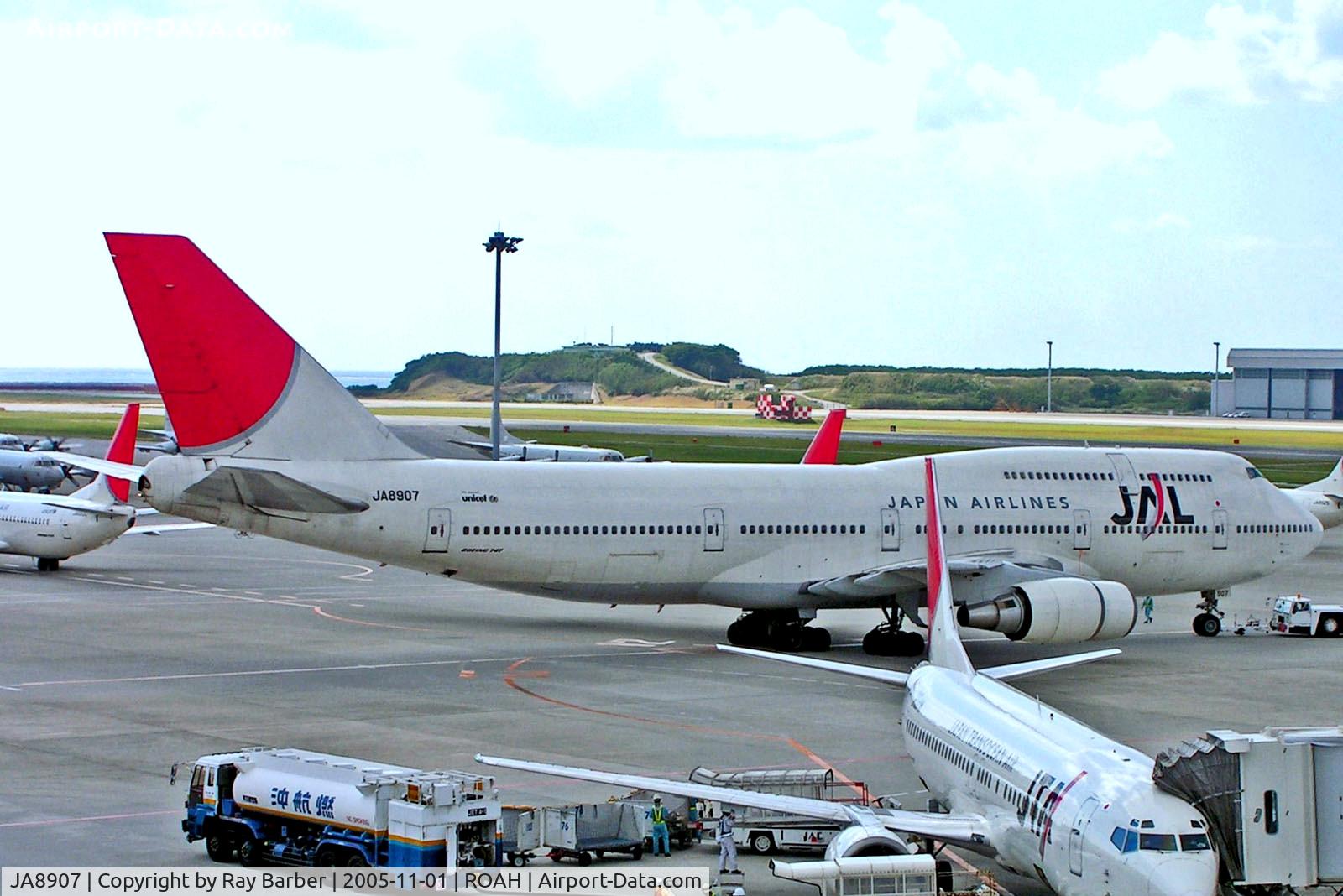 JA8907, 1993 Boeing 747-400D C/N 26351, JA8907   Boeing 747-446D [26351] (Japan Airlines) Okinawa-Naha~JA 01/11/2005