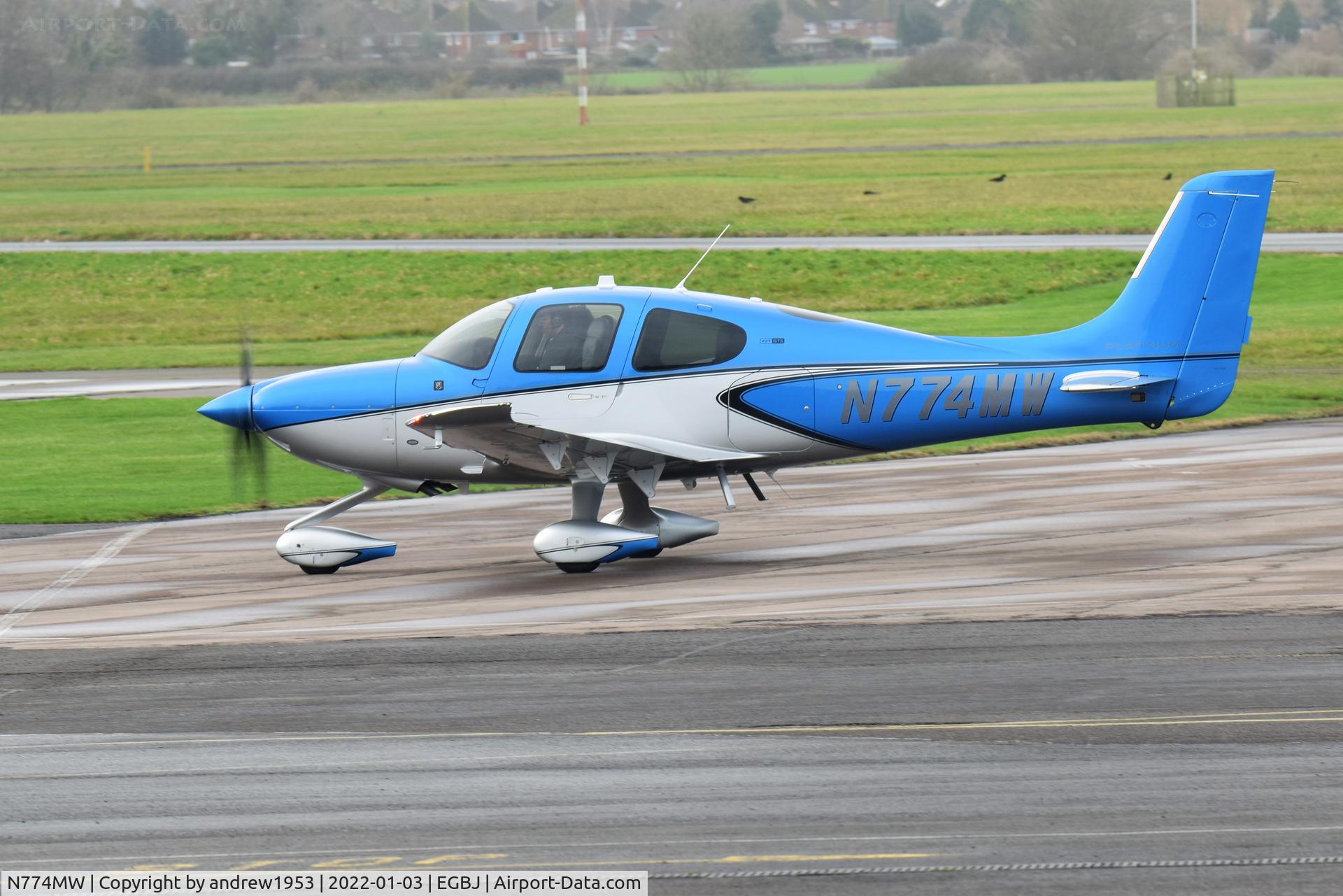 N774MW, 2021 Cirrus SR-22T GTS Platinum C/N 2288, N774MW at Gloucestershire Airport.