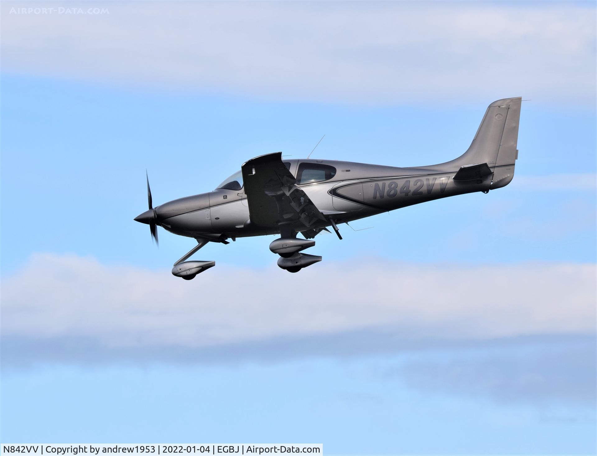 N842VV, 2021 Cirrus SR22T C/N 2282, N842VV at Gloucestershire Airport.