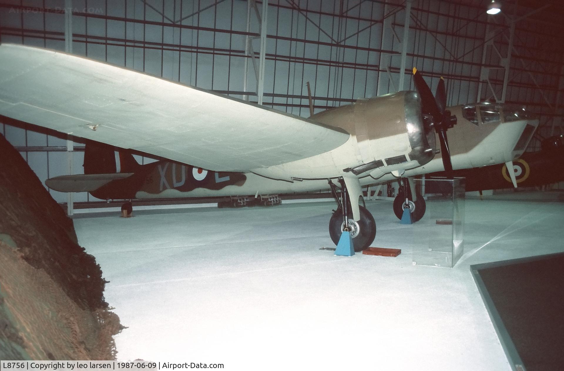 L8756, Bristol 149 Bolingbroke Mk.IVT C/N Not found L8756, RAF Museum Hendon 9.6.1987
