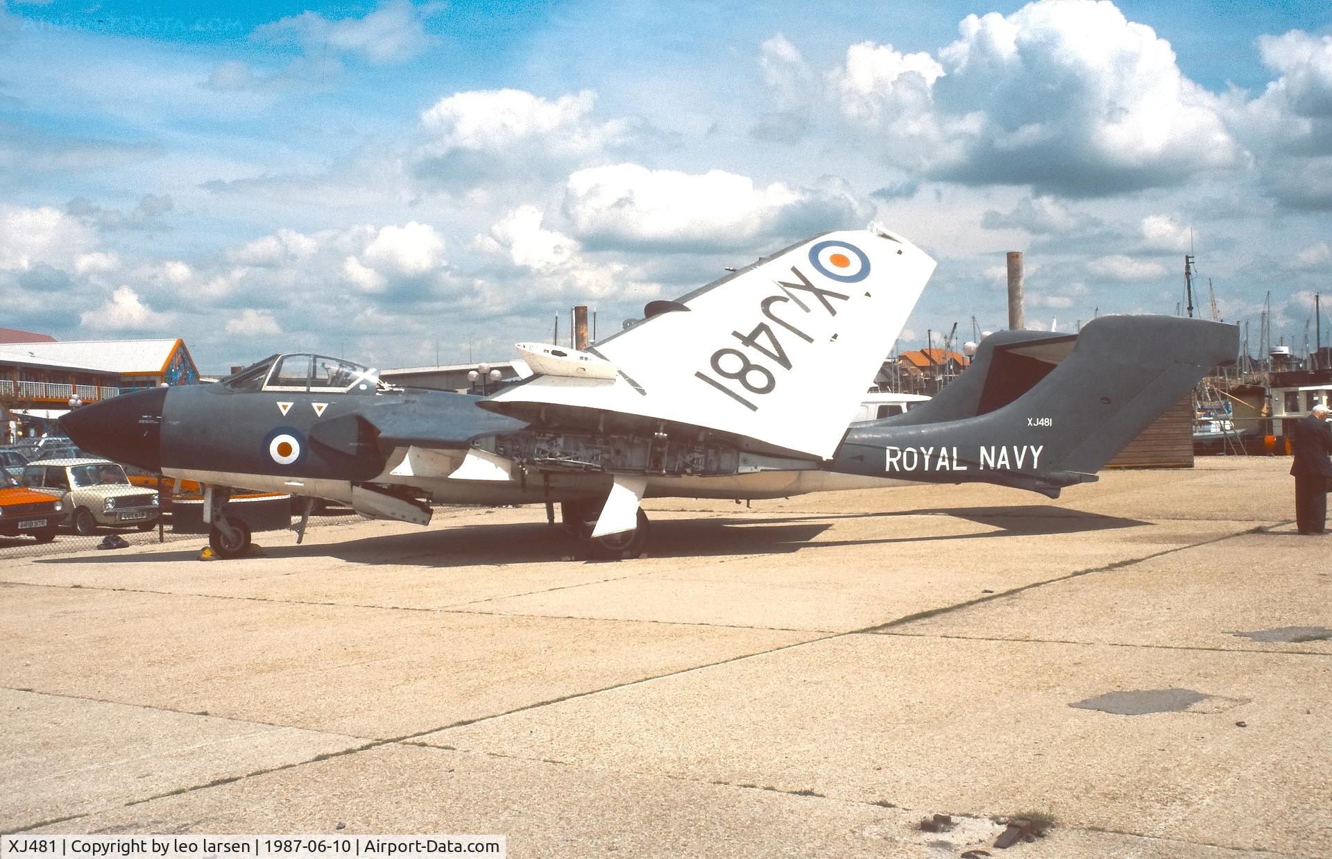 XJ481, 1958 De Havilland DH-110 Sea Vixen FAW.1 C/N 10008, Southhamten 10.6.1987