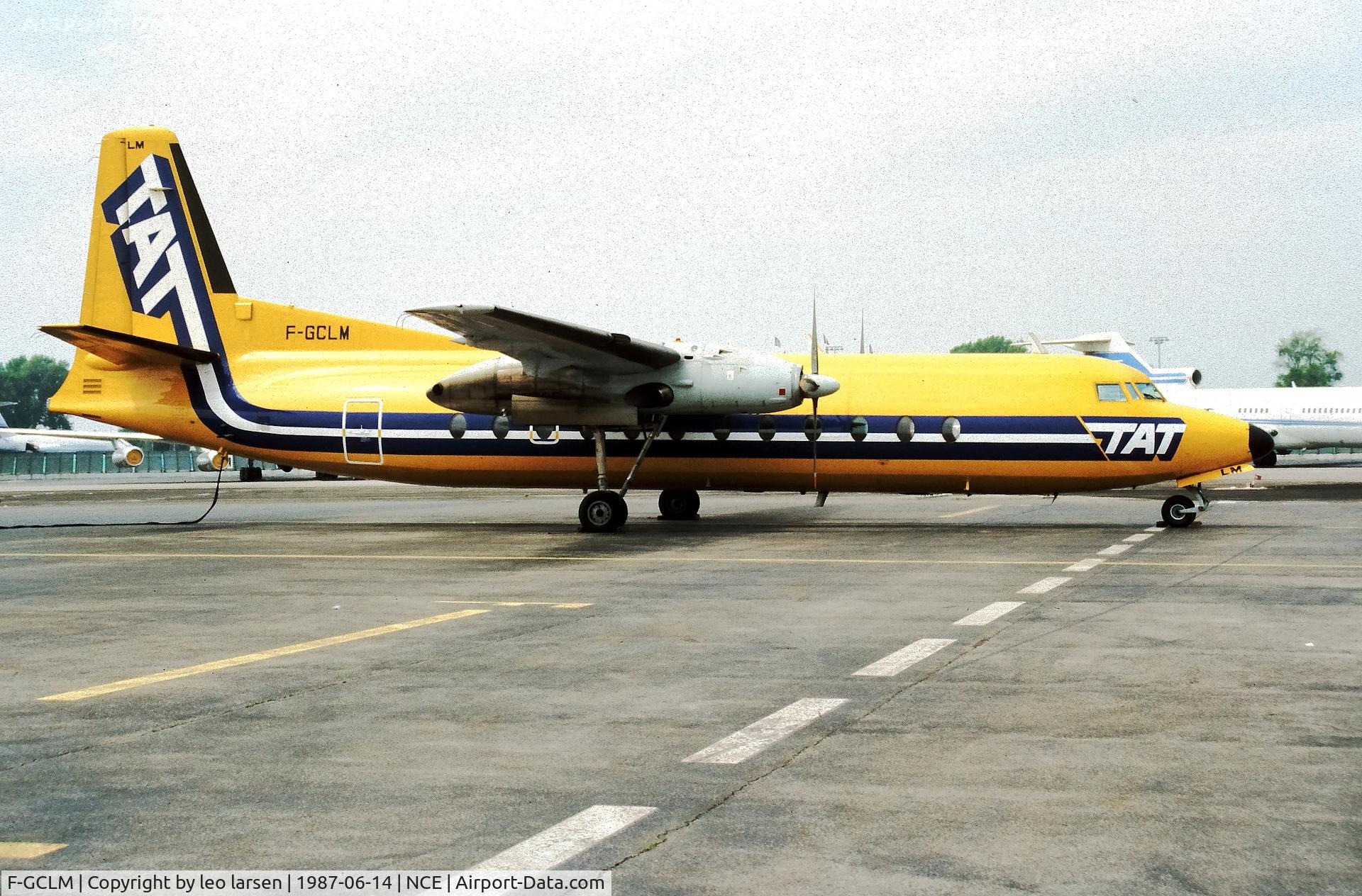 F-GCLM, 1968 Fairchild Hiller FH-227B C/N 544, Nice 14.6.1987
