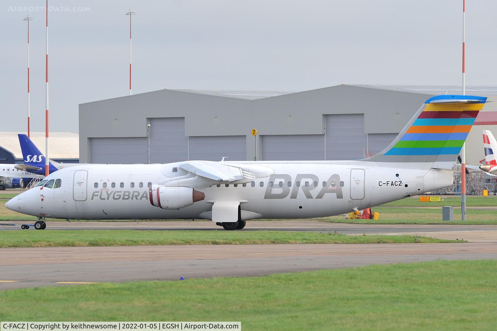 C-FACZ, British Aerospace BAe.146-100 C/N E3244, Maintenance / Storage movement.