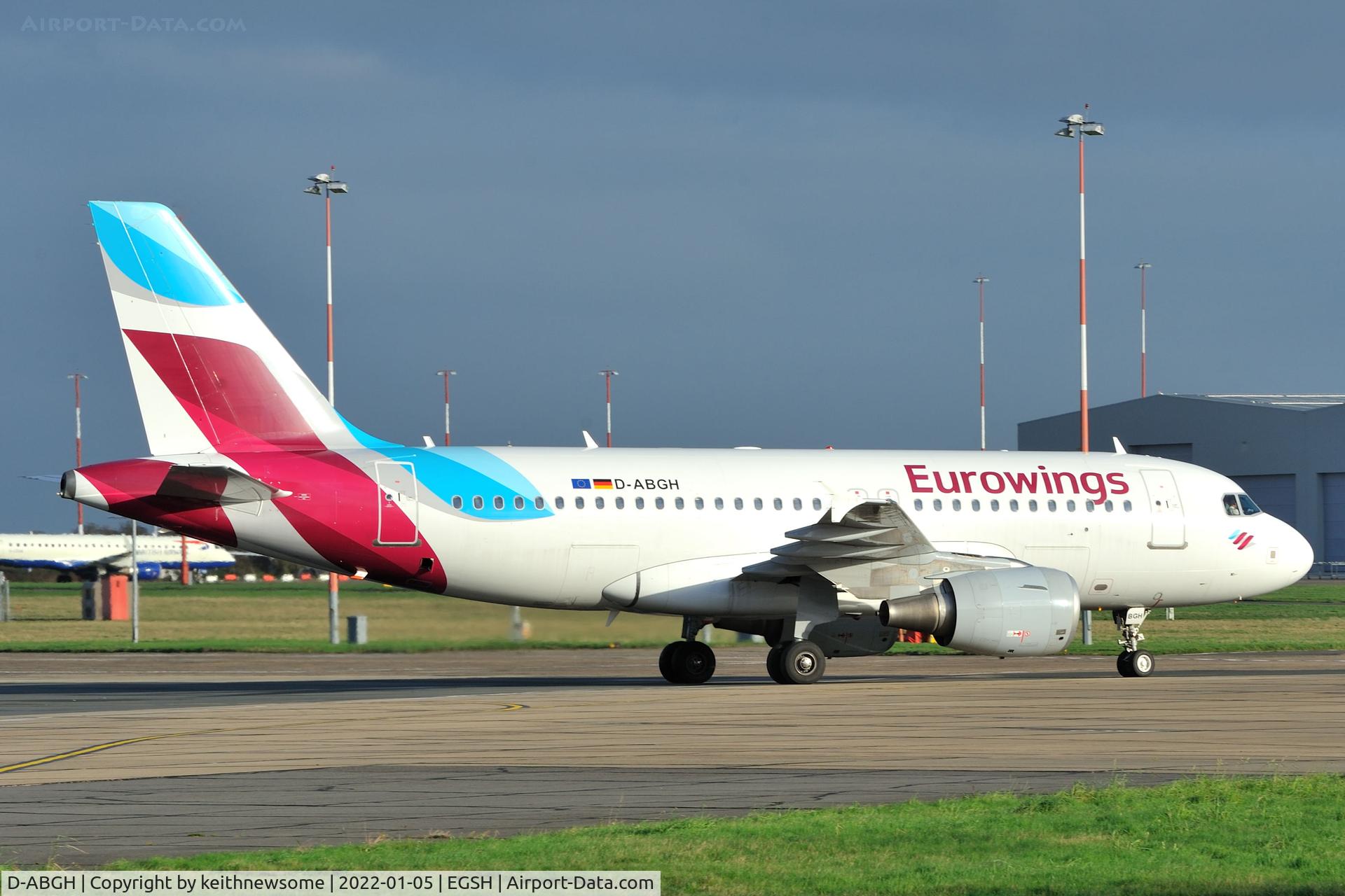 D-ABGH, 2007 Airbus A319-111 C/N 3245, Arriving at Norwich from Dusseldorf, for paintwork.