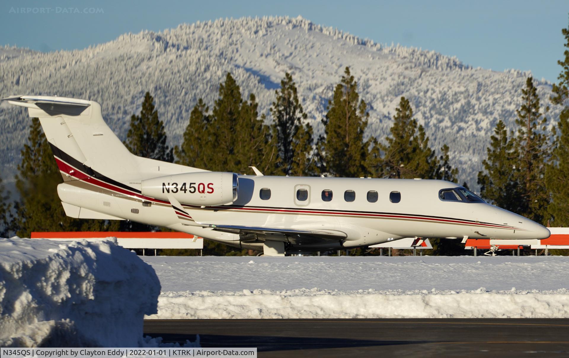 N345QS, 2014 Embraer EMB-505 Phenom 300 C/N 50500230, Truckee airport in California 2022.