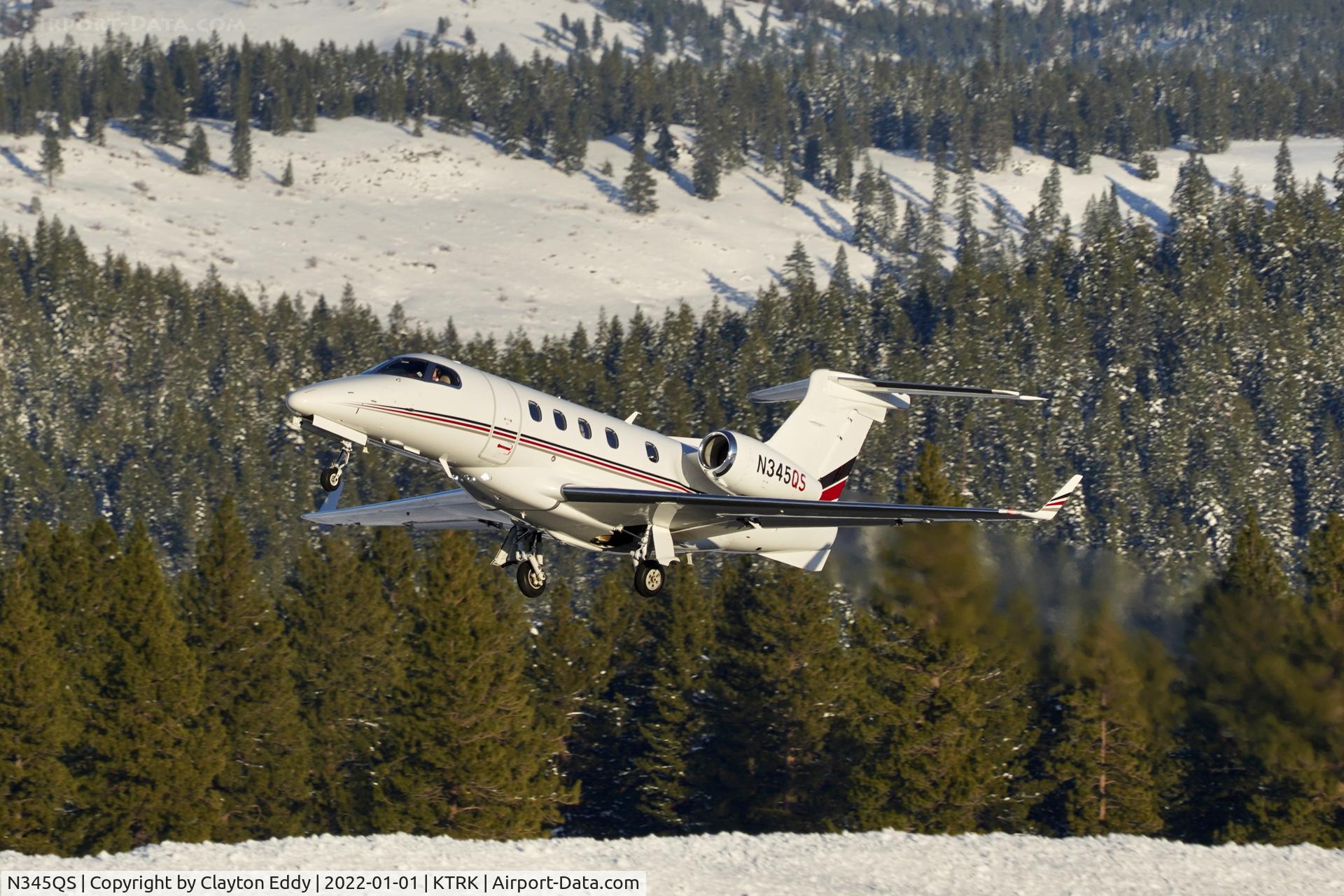 N345QS, 2014 Embraer EMB-505 Phenom 300 C/N 50500230, Truckee airport in California 2022.