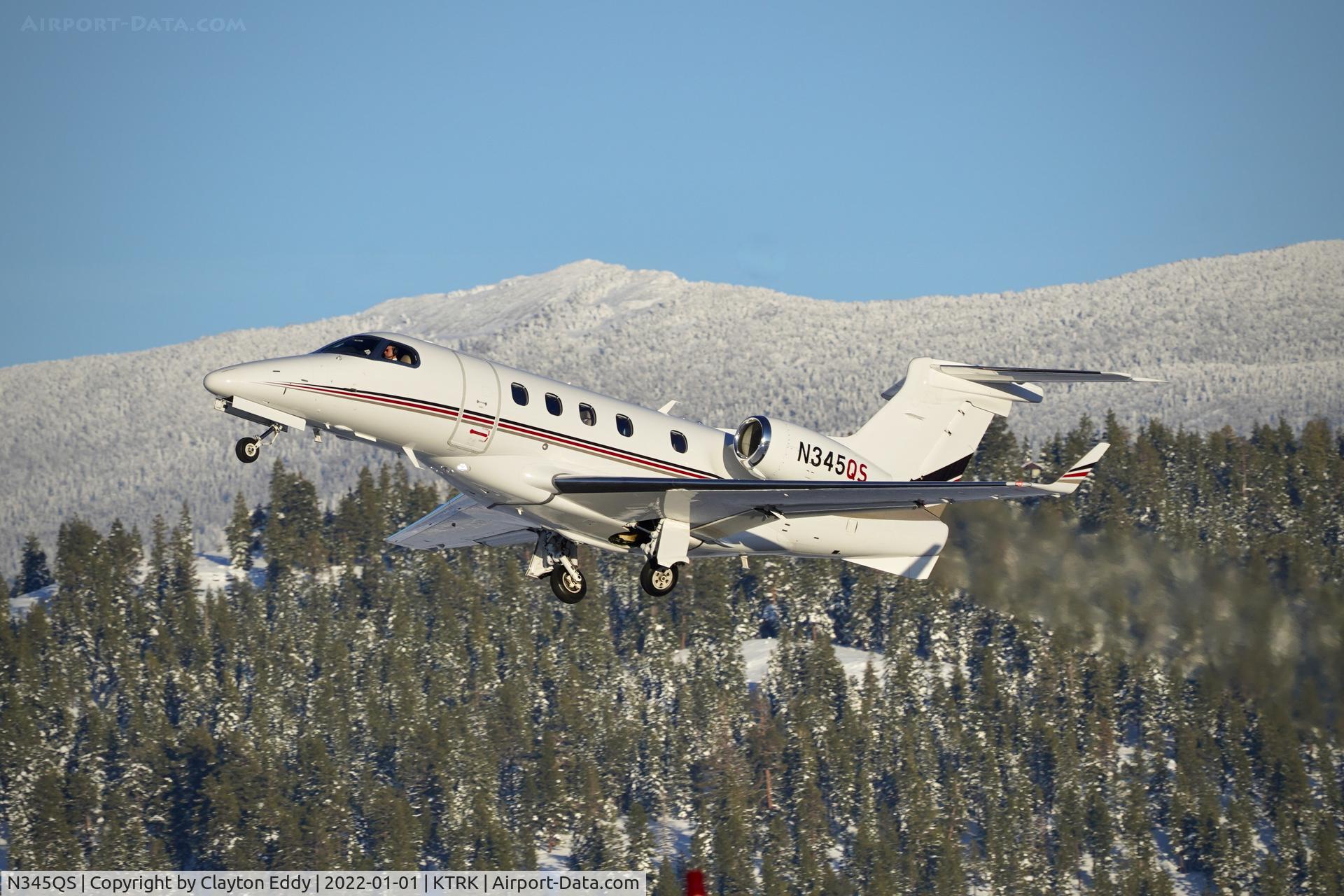 N345QS, 2014 Embraer EMB-505 Phenom 300 C/N 50500230, Truckee airport in California 2022.