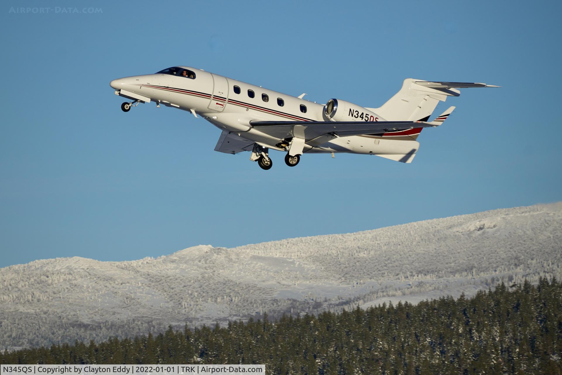 N345QS, 2014 Embraer EMB-505 Phenom 300 C/N 50500230, Truckee airport in California 2022.