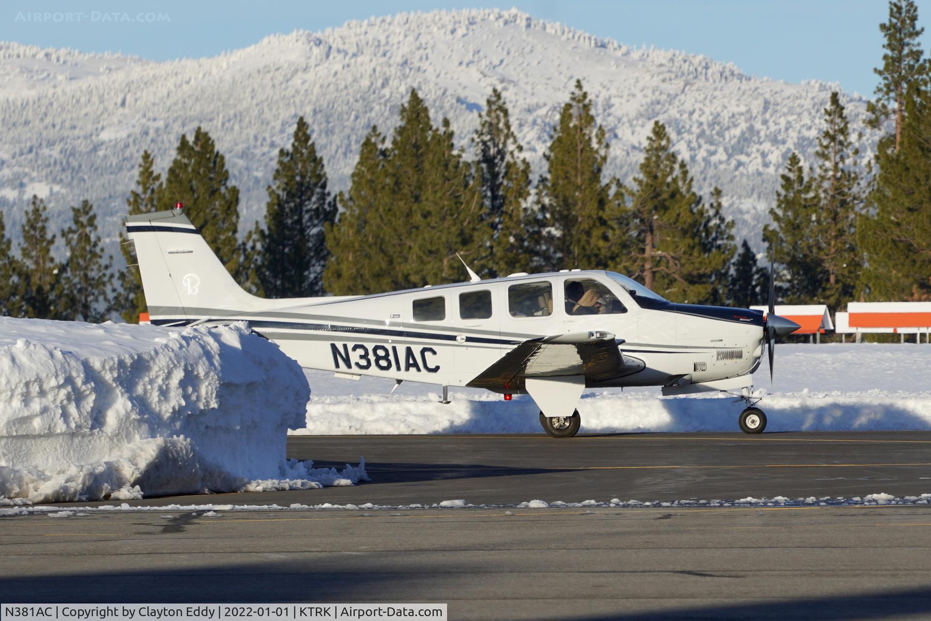 N381AC, 2007 Raytheon Aircraft Company G36 C/N E-3759, Truckee airport in California 2022.