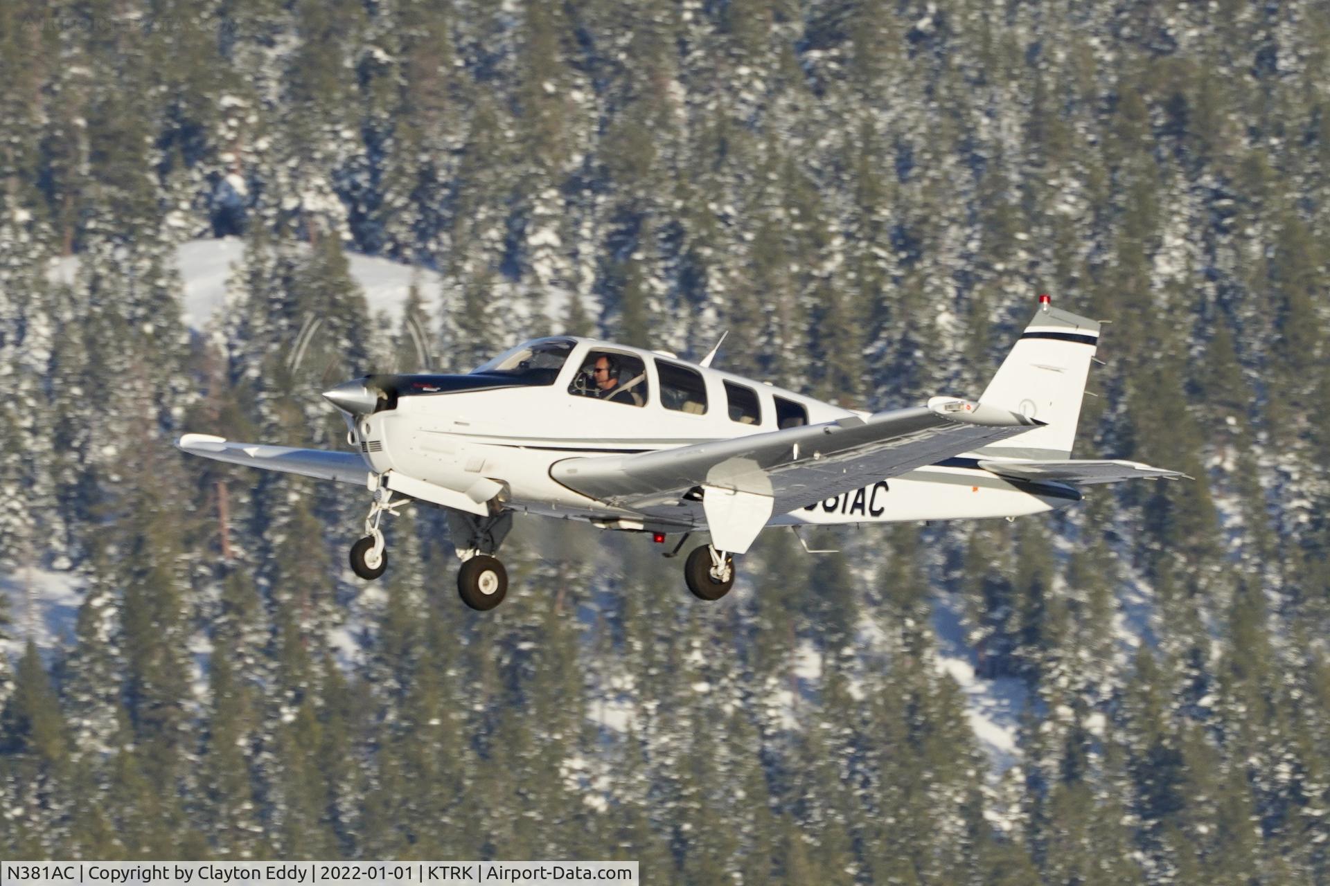 N381AC, 2007 Raytheon Aircraft Company G36 C/N E-3759, Truckee airport in California 2022.