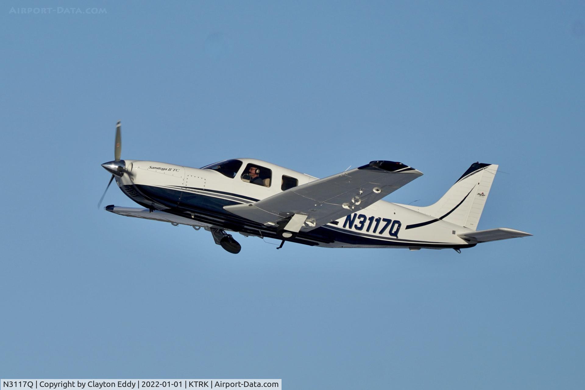 N3117Q, 2005 Piper PA-32R-301T Turbo Saratoga C/N 3257403, Truckee airport in California 2022.