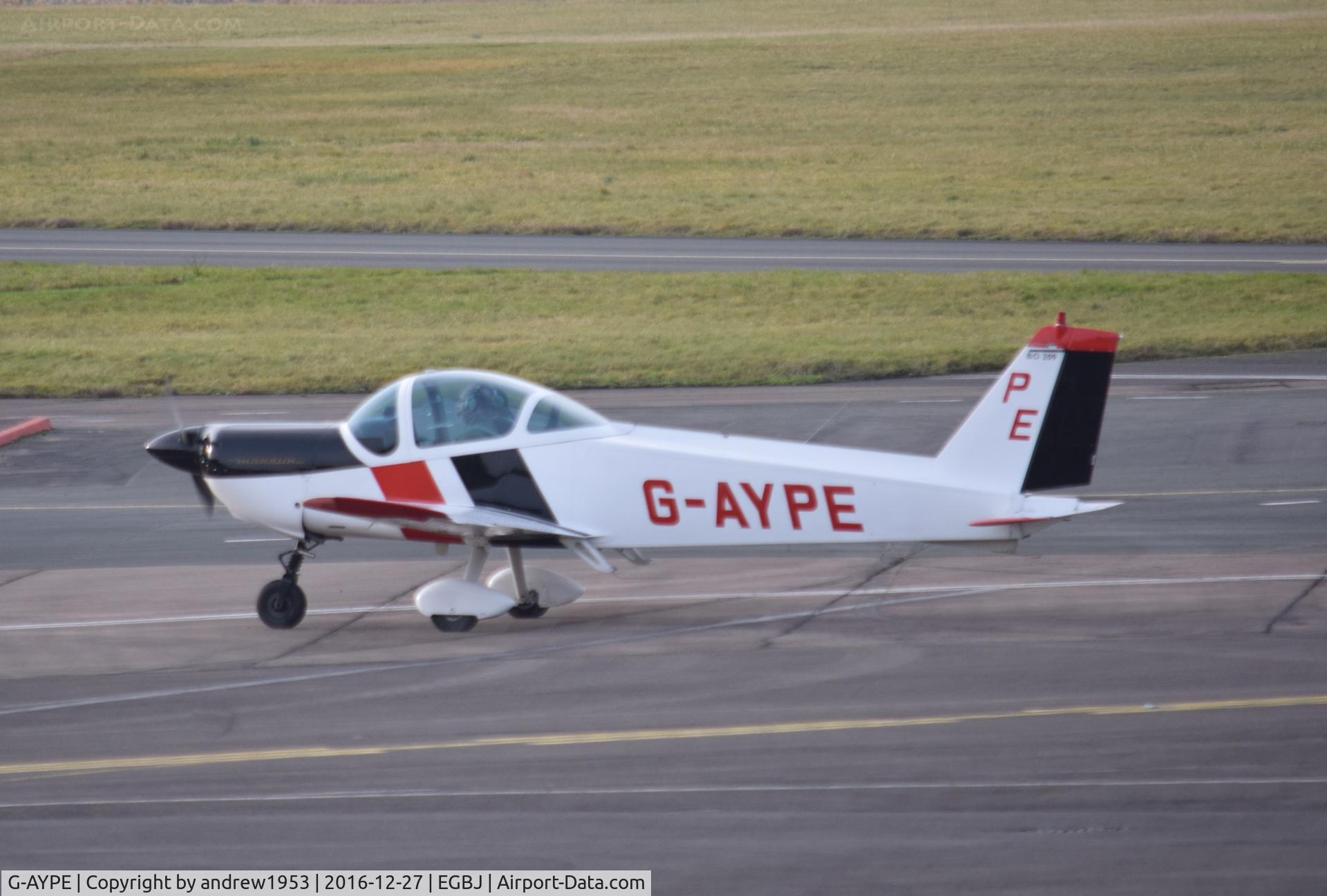 G-AYPE, 1971 Bolkow Bo-209 Monsun 150FF C/N 123, G-AYPE at Gloucestershire Airport.
