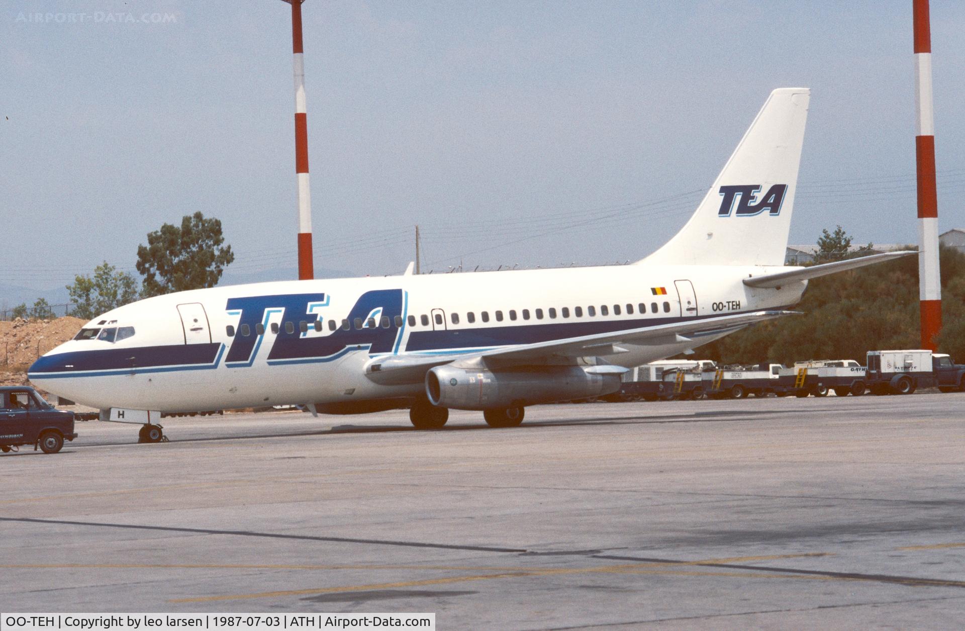 OO-TEH, 1976 Boeing 737-2M8 C/N 21231, Athens 3.7.1987