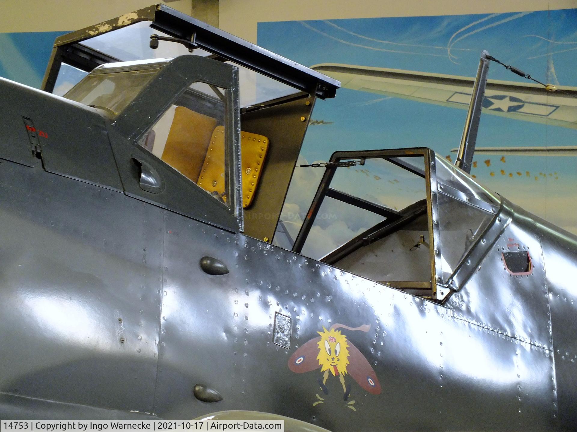 14753, Messerschmitt Bf-109G-2/Trop C/N Not found 14753, Messerschmitt Bf 109G-2 at the Luftfahrtmuseum Laatzen, Laatzen (Hannover)