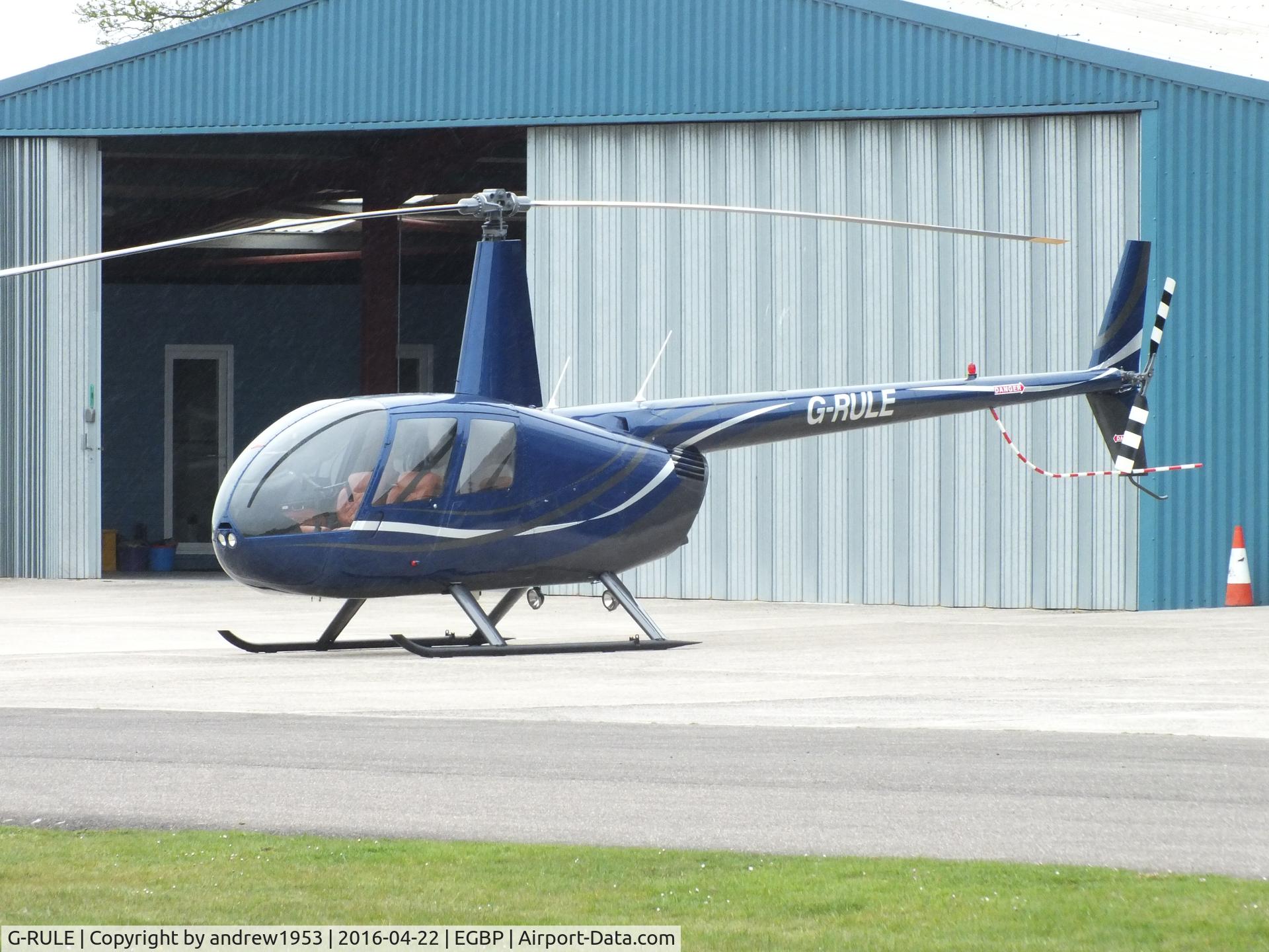 G-RULE, 2005 Robinson R44 Raven II C/N 11039, G-RULE at Cotswold Airport.