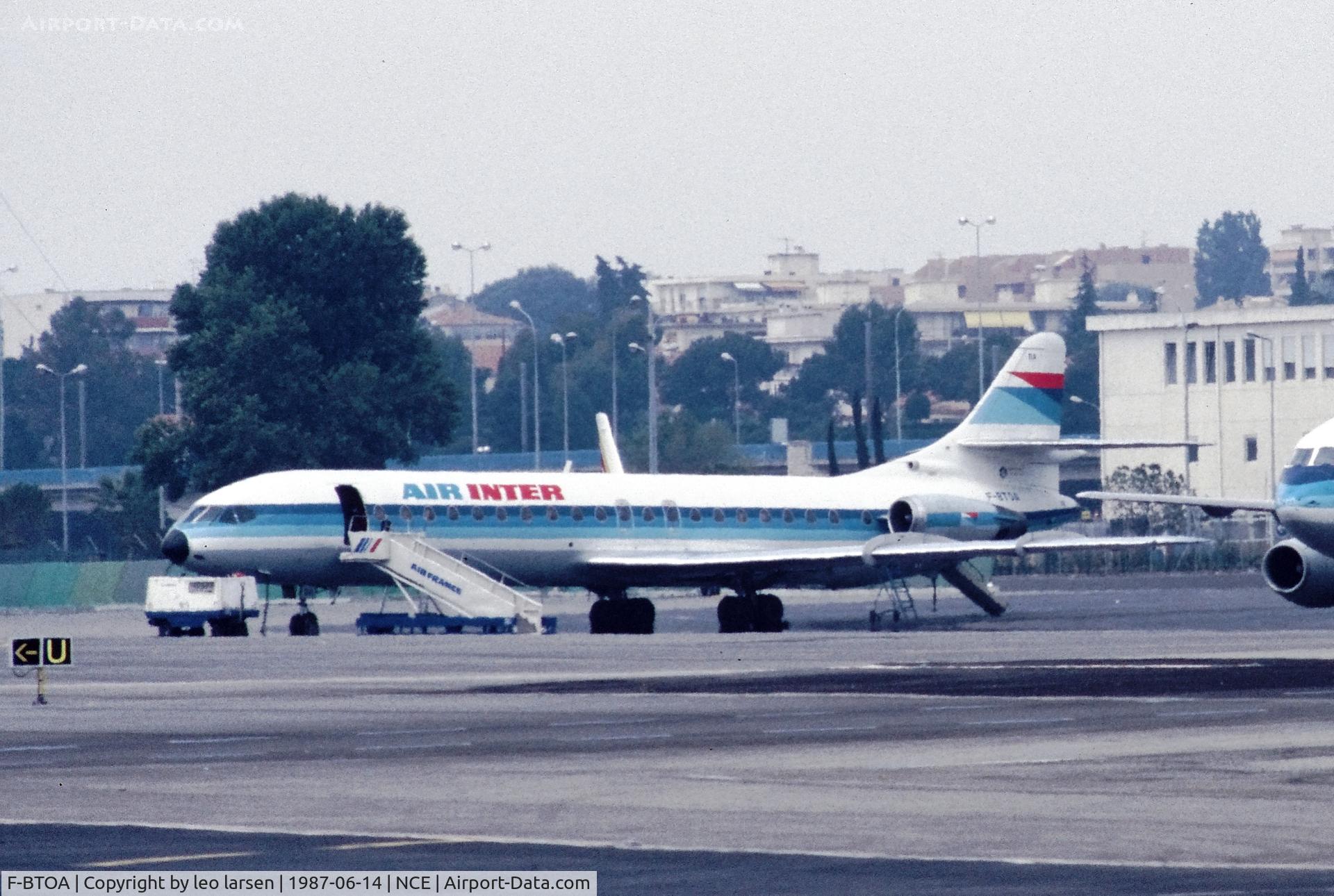 F-BTOA, 1972 Aerospatiale SE-210 Caravelle 12 C/N 274, Nice 14.6.1987