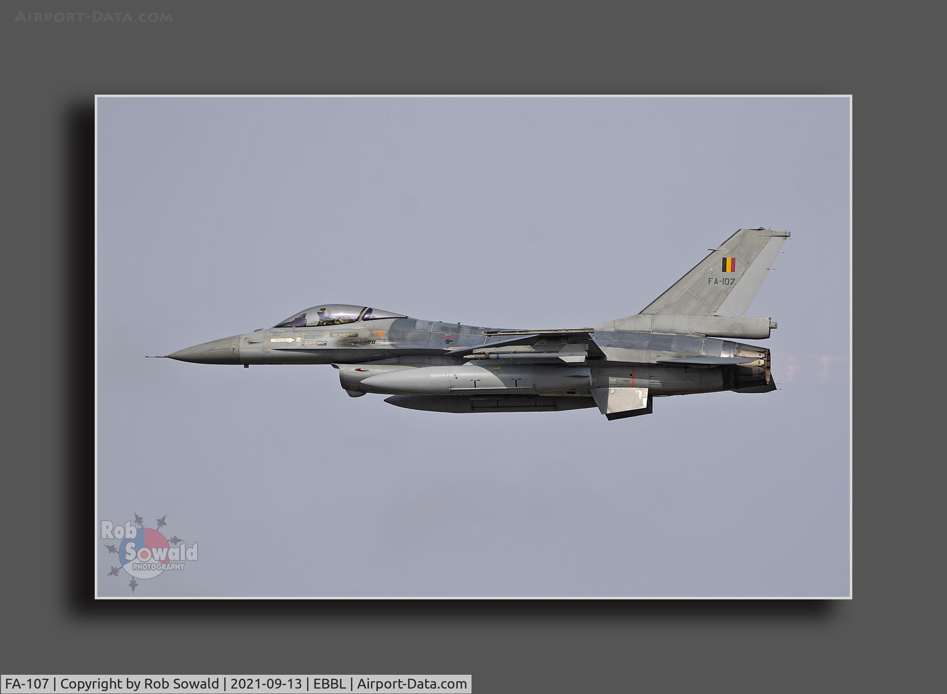 FA-107, 1980 SABCA F-16AM Fighting Falcon C/N 6H-107, Taking off from Kleine Brogel airbase.