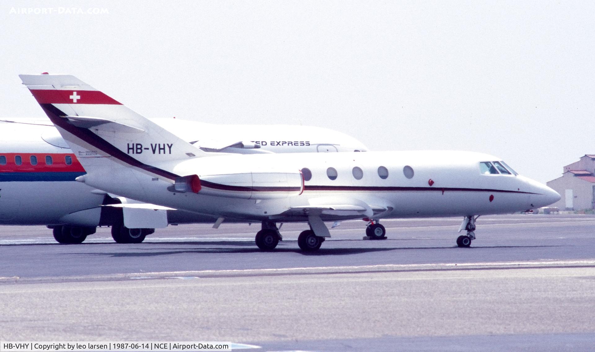 HB-VHY, 1982 Dassault Falcon (Mystere) 20F C/N 429, Nice 14.6.1987